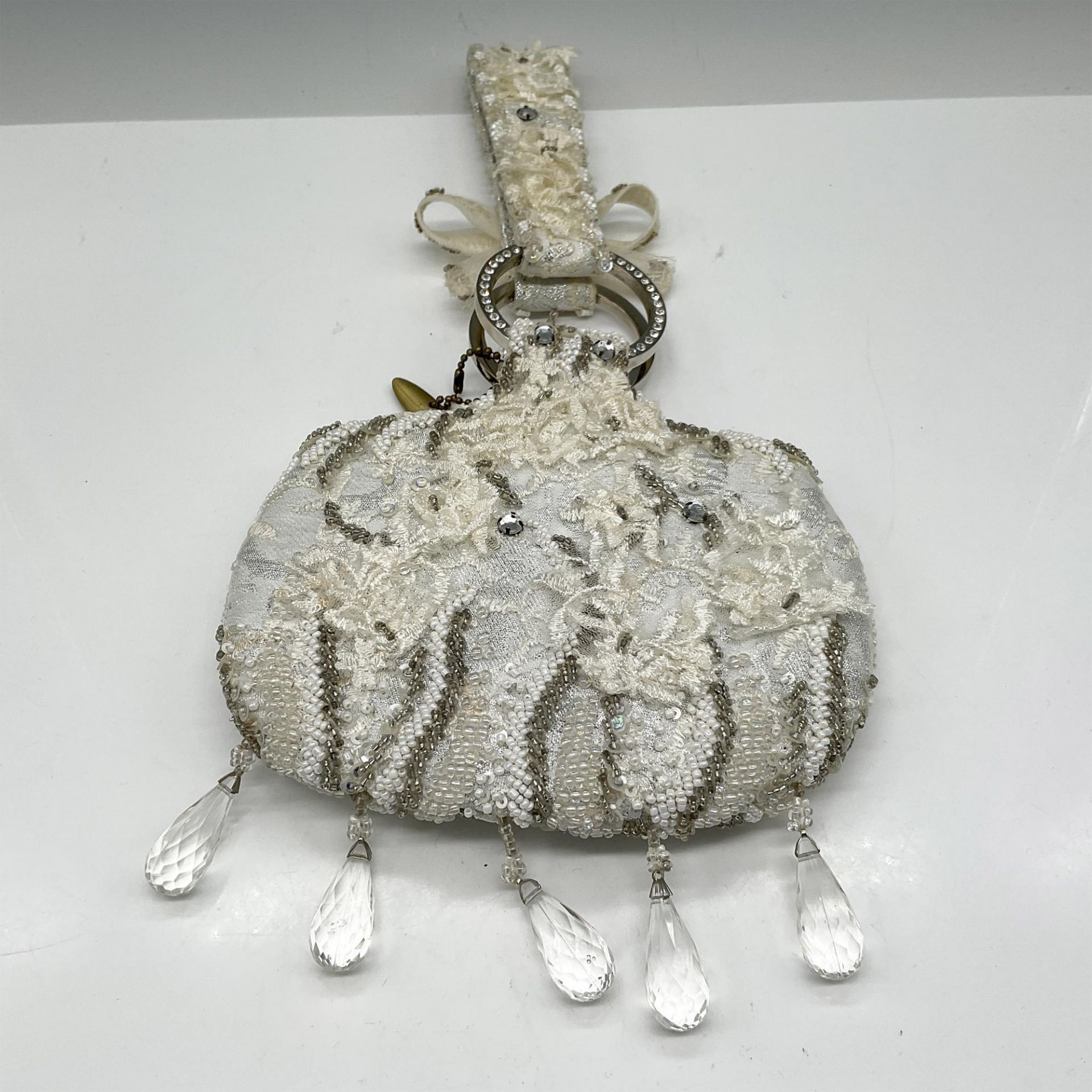 Mary Frances Statement White Rhinestone Purse - Image 2 of 4