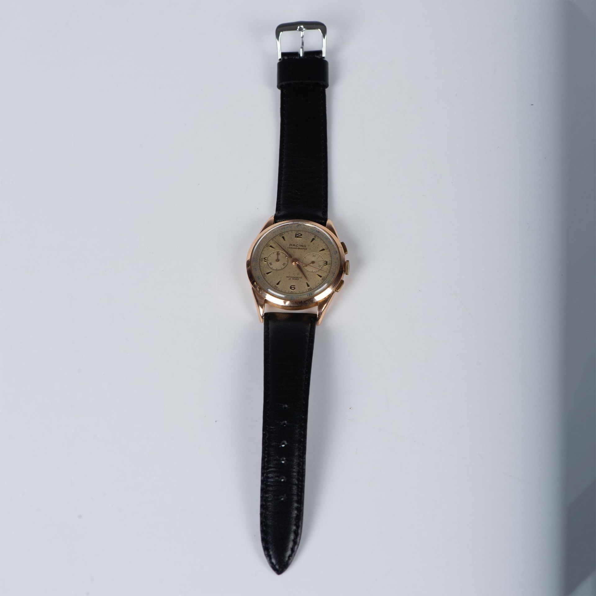 Racing Chronograph 18K Gold Men's Wrist Watch - Image 10 of 11