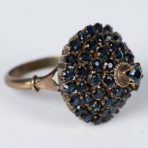 Antique Victorian 14K Gold and Blue Garnet Ring