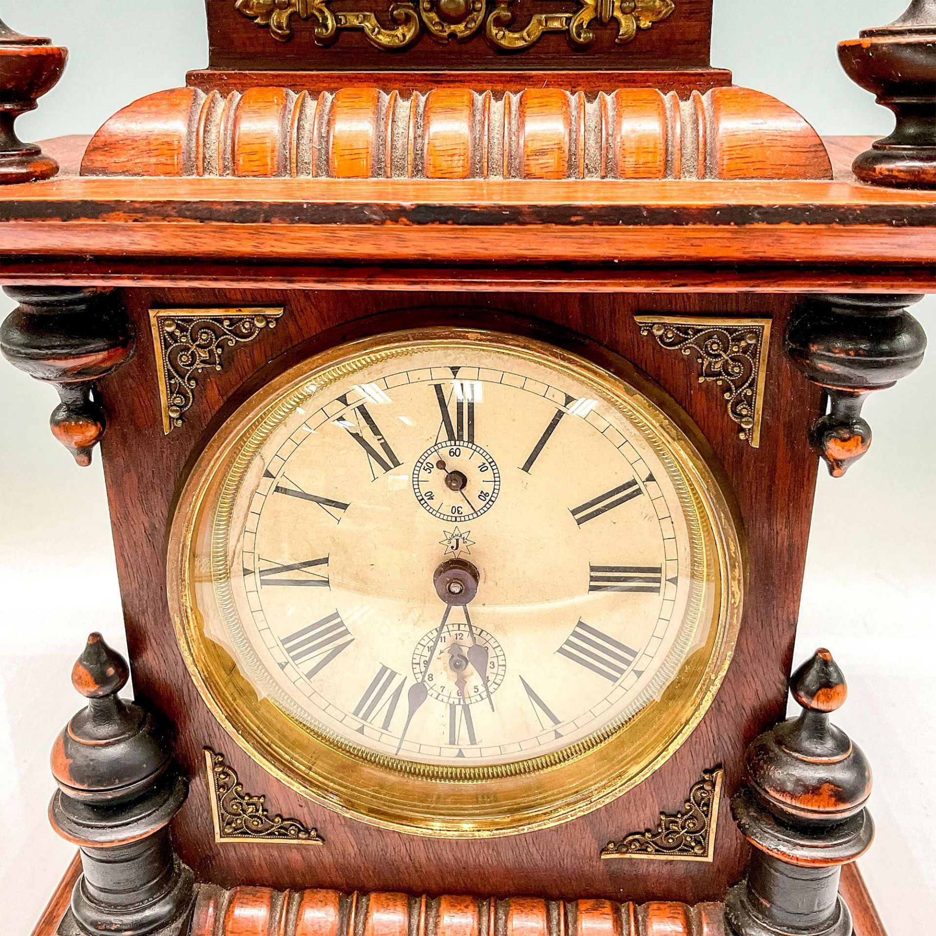 Junghans German Wood Mantel Clock - Image 4 of 4