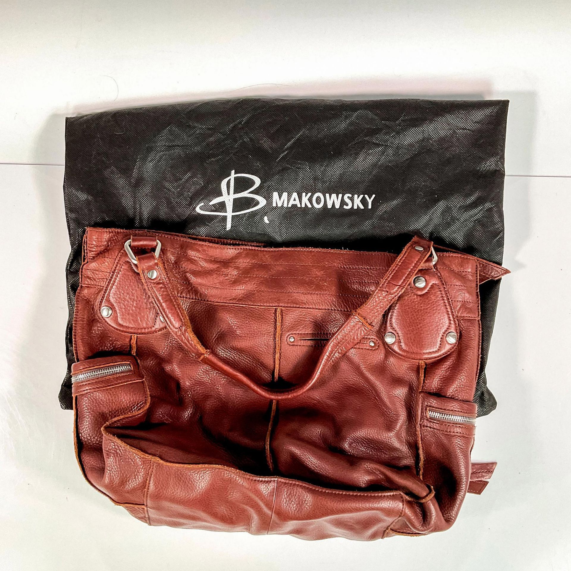 BMakowsky Leather Hobo Tote Bag - Image 3 of 6