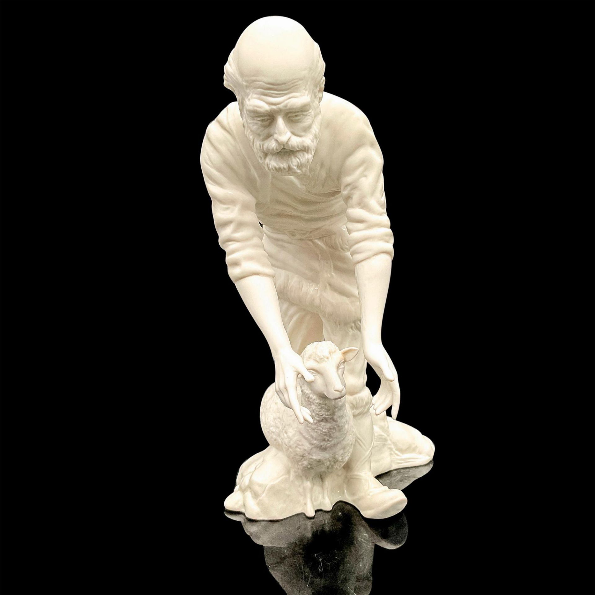 Boehm Porcelain Nativity Figurine, Aged Shepherd - Image 2 of 5