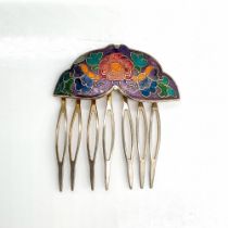 Beautiful Floral Cloisonne Hair Comb