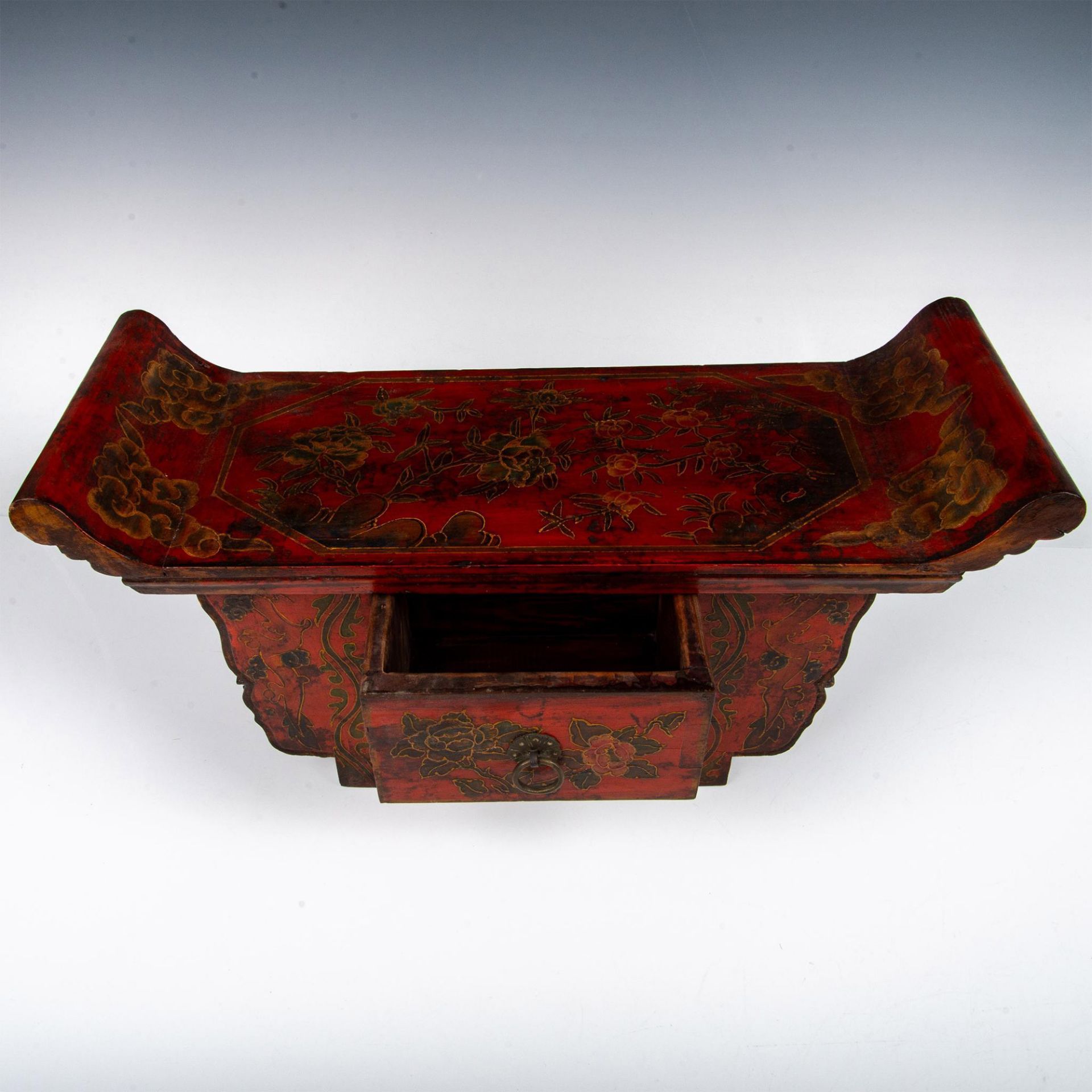 Chinese Petit Wood Altar Stand / Jewelry Chest - Image 3 of 6