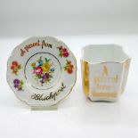 2pc Antique English Cup & Small Plate Souvenirs