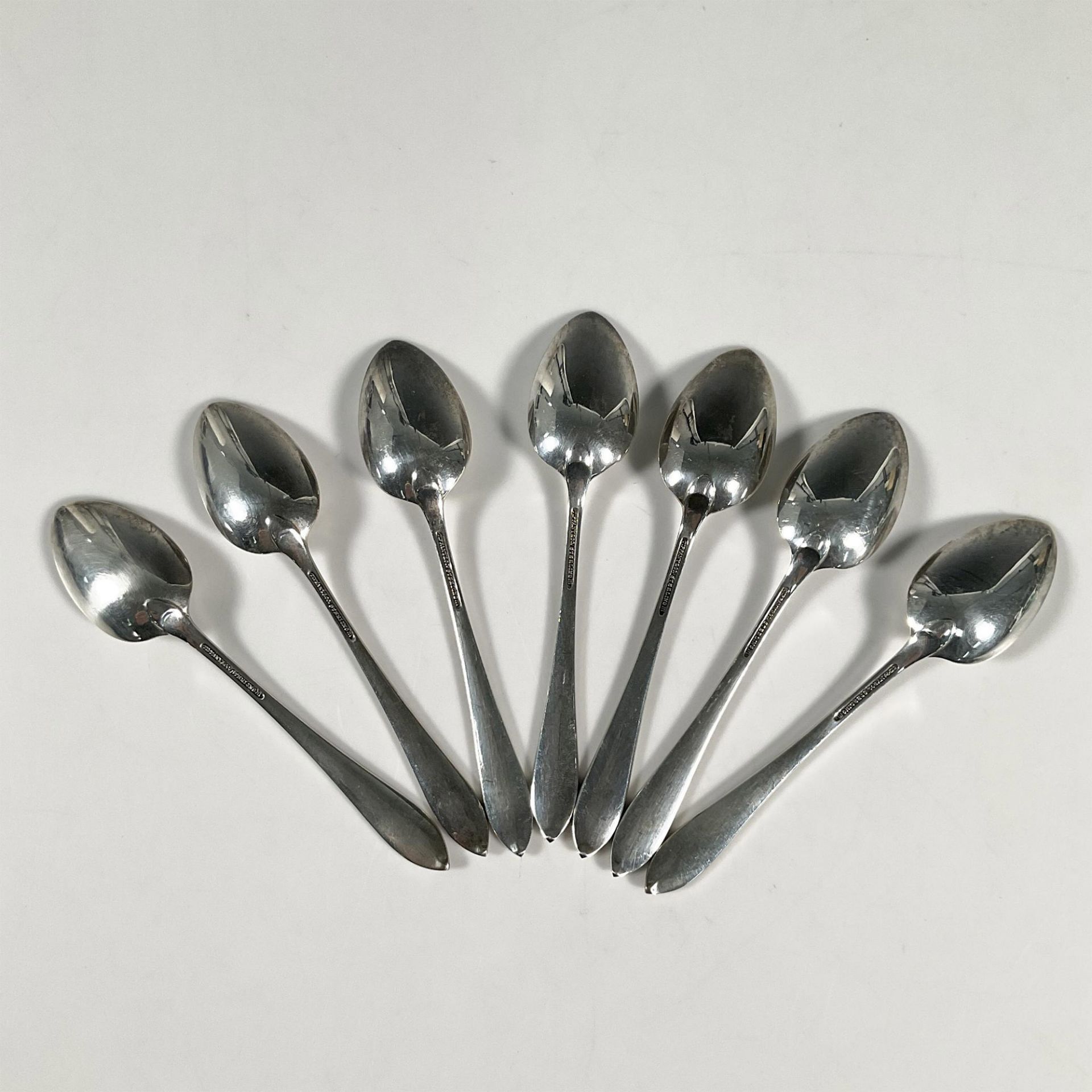 7pc Tiffany And Co. Sterling Silver Demitasse Spoons - Bild 3 aus 4