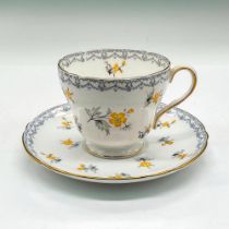2pc Shelley China Teacup and Saucer, Charm