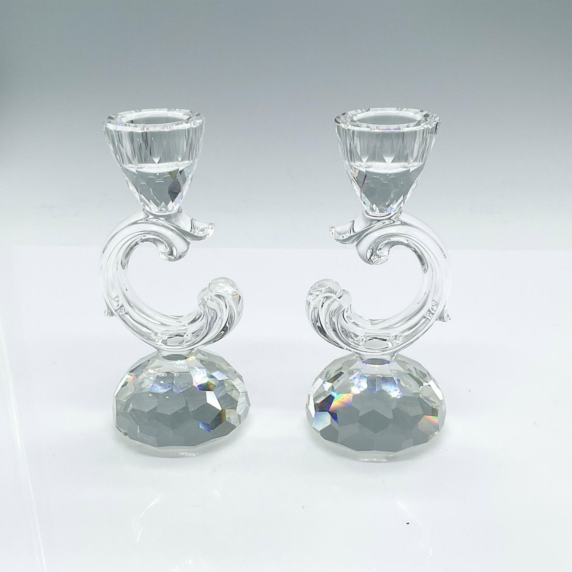 Pair of Swarovski Crystal Candlesticks - Bild 2 aus 4