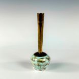 Unusual Delft Mid-Century Modern Lustre Glaze Bud Vase