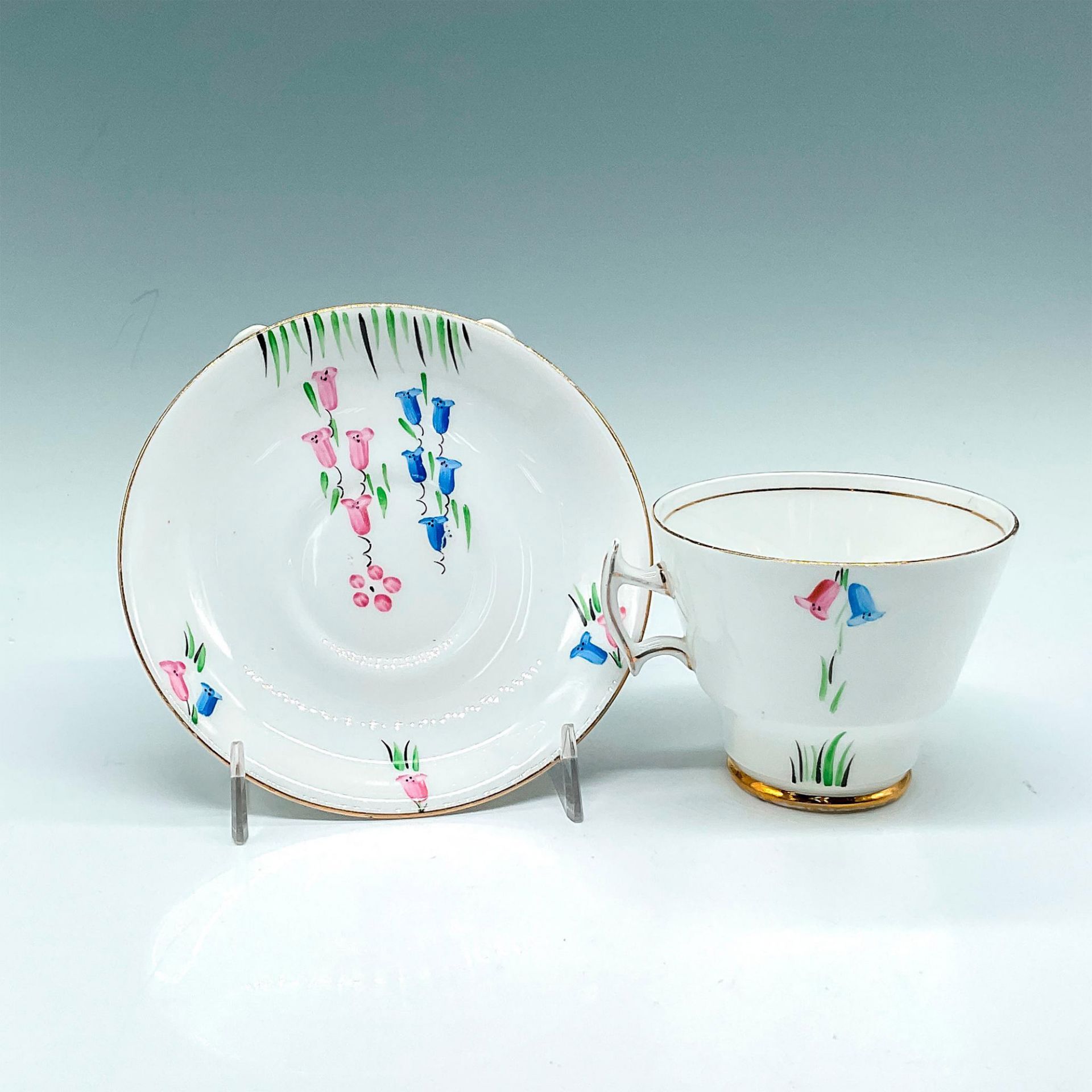 2pc TF&S Phoenix Ware Teacup and Saucer, English Art Deco - Image 2 of 3