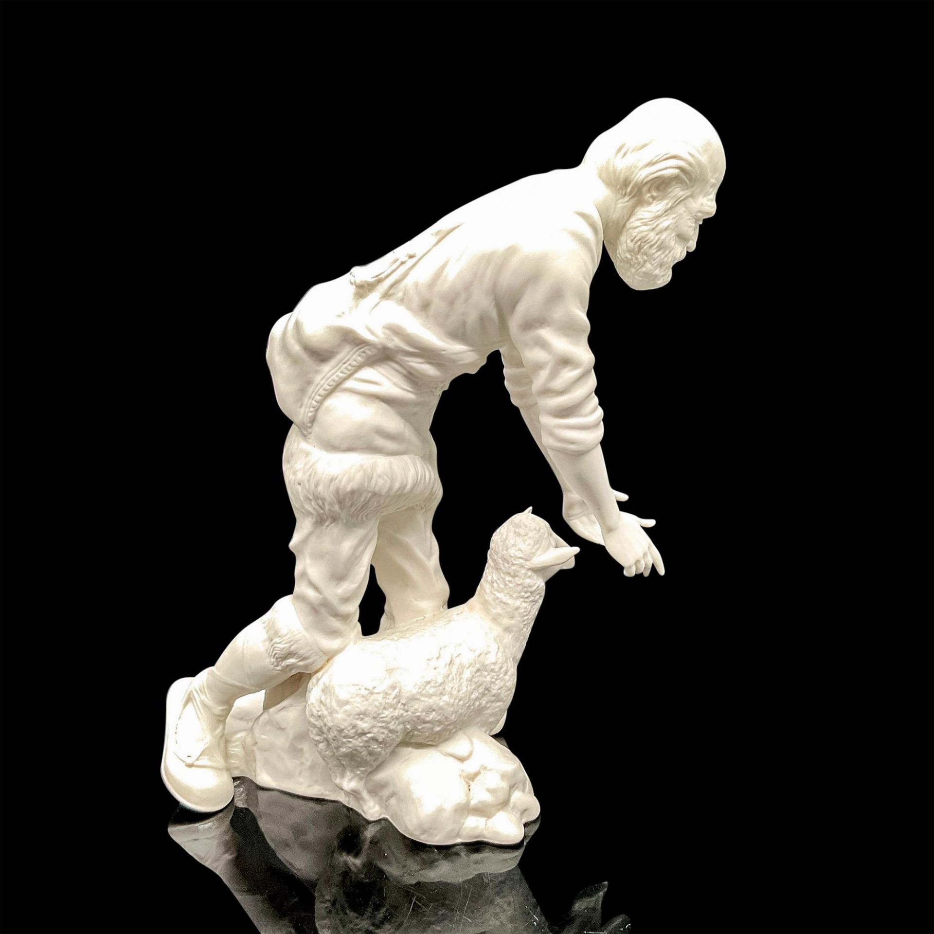 Boehm Porcelain Nativity Figurine, Aged Shepherd - Image 3 of 5
