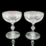 Pair of Vintage Champagne Coupe Glasses