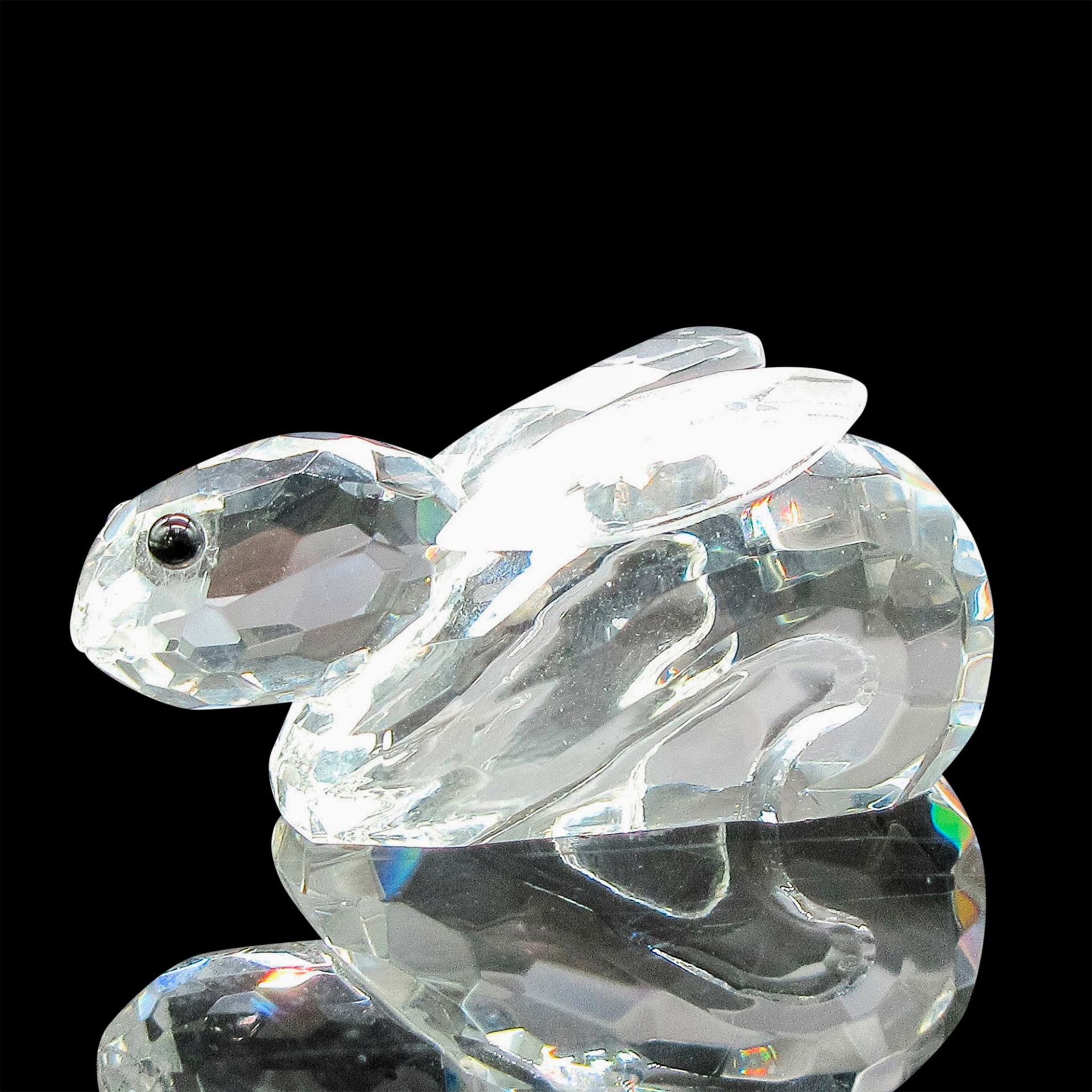 Vintage Crystal Figurine, Rabbit Lying