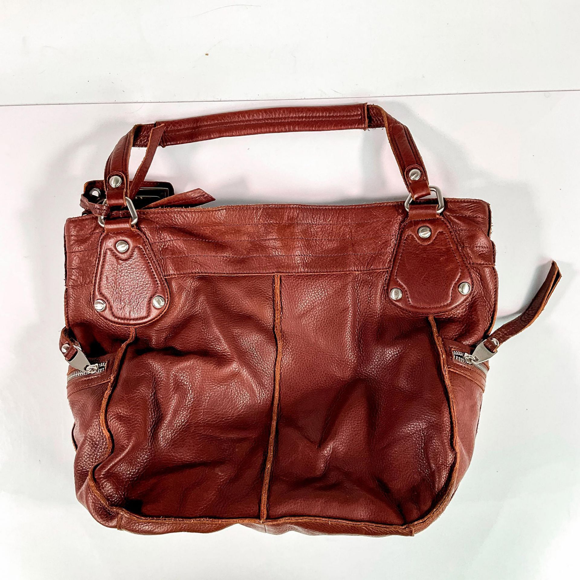 BMakowsky Leather Hobo Tote Bag - Image 2 of 6