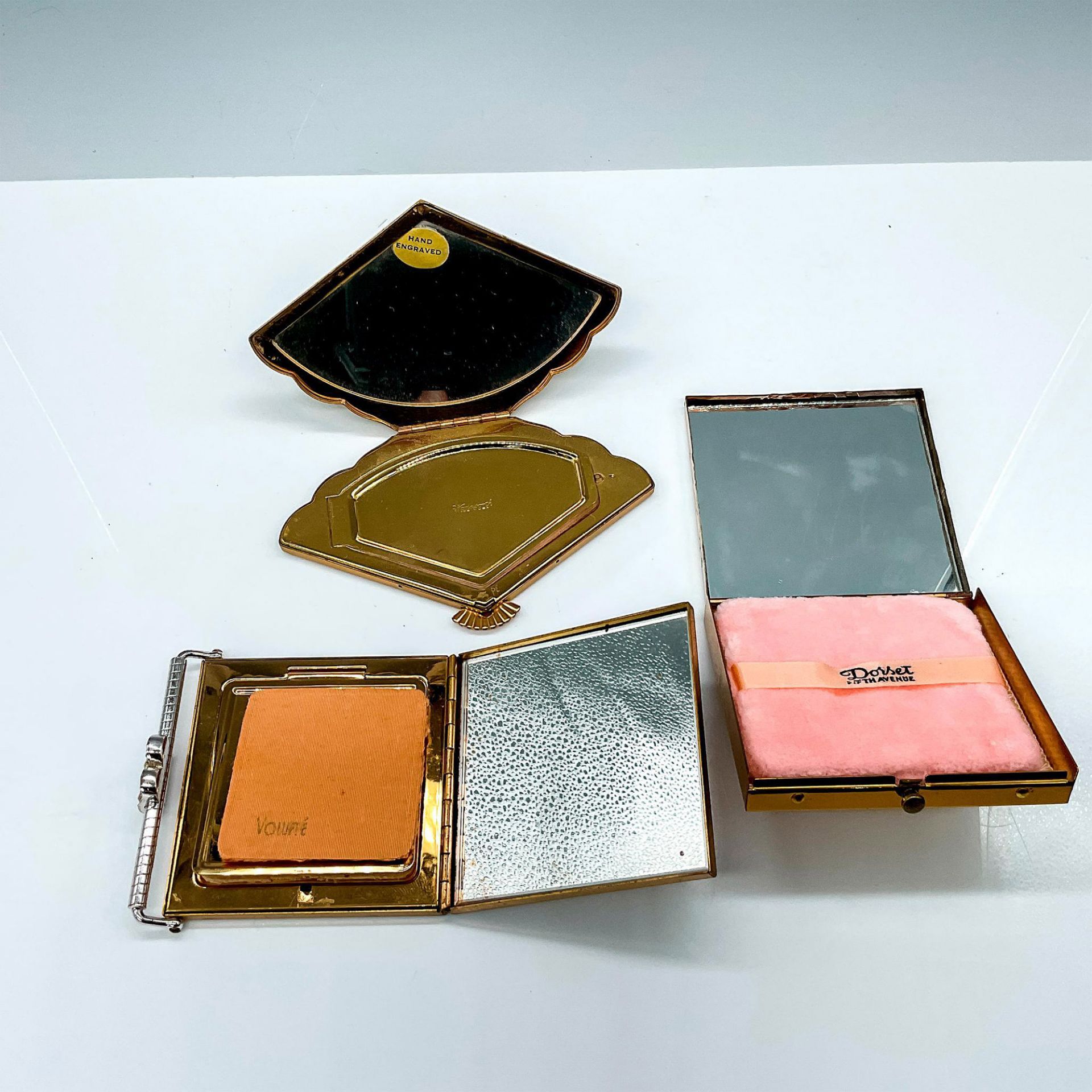 3pc Vintage Powder Makeup Compacts - Image 2 of 4