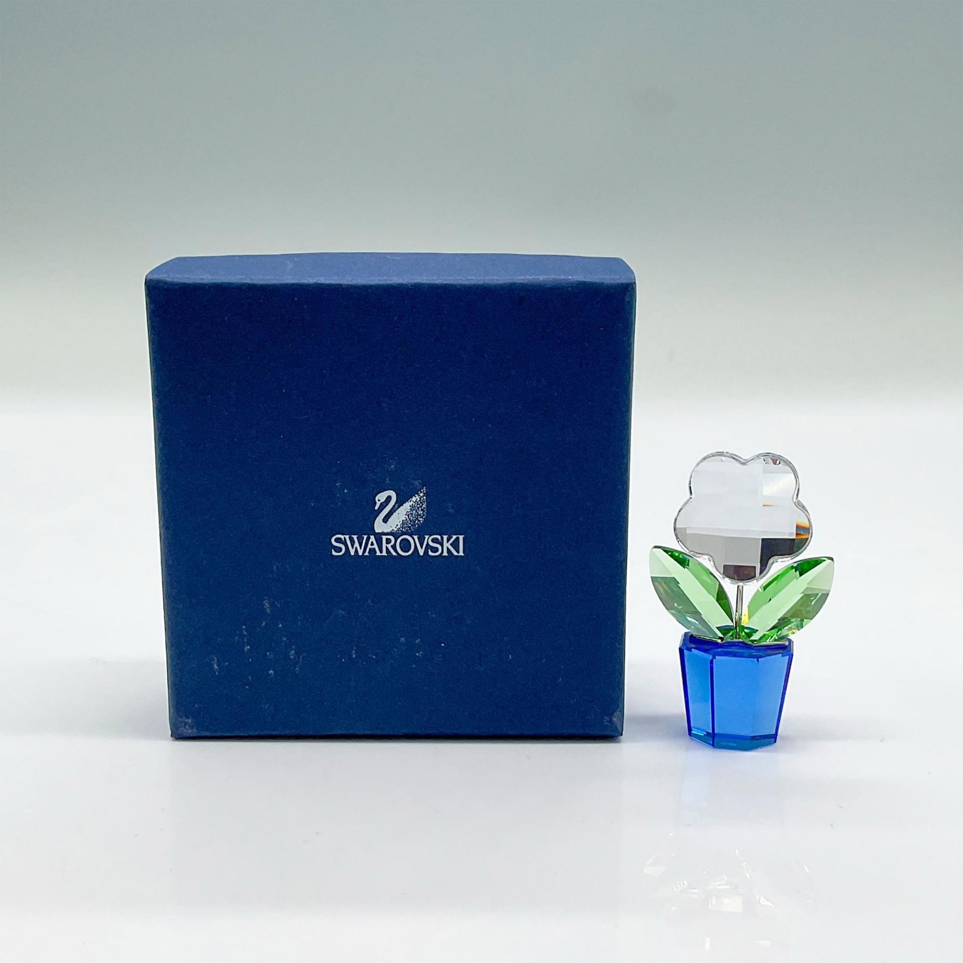 Swarovski Crystal Figurine, Clear Flower in Blue Pot - Bild 4 aus 4