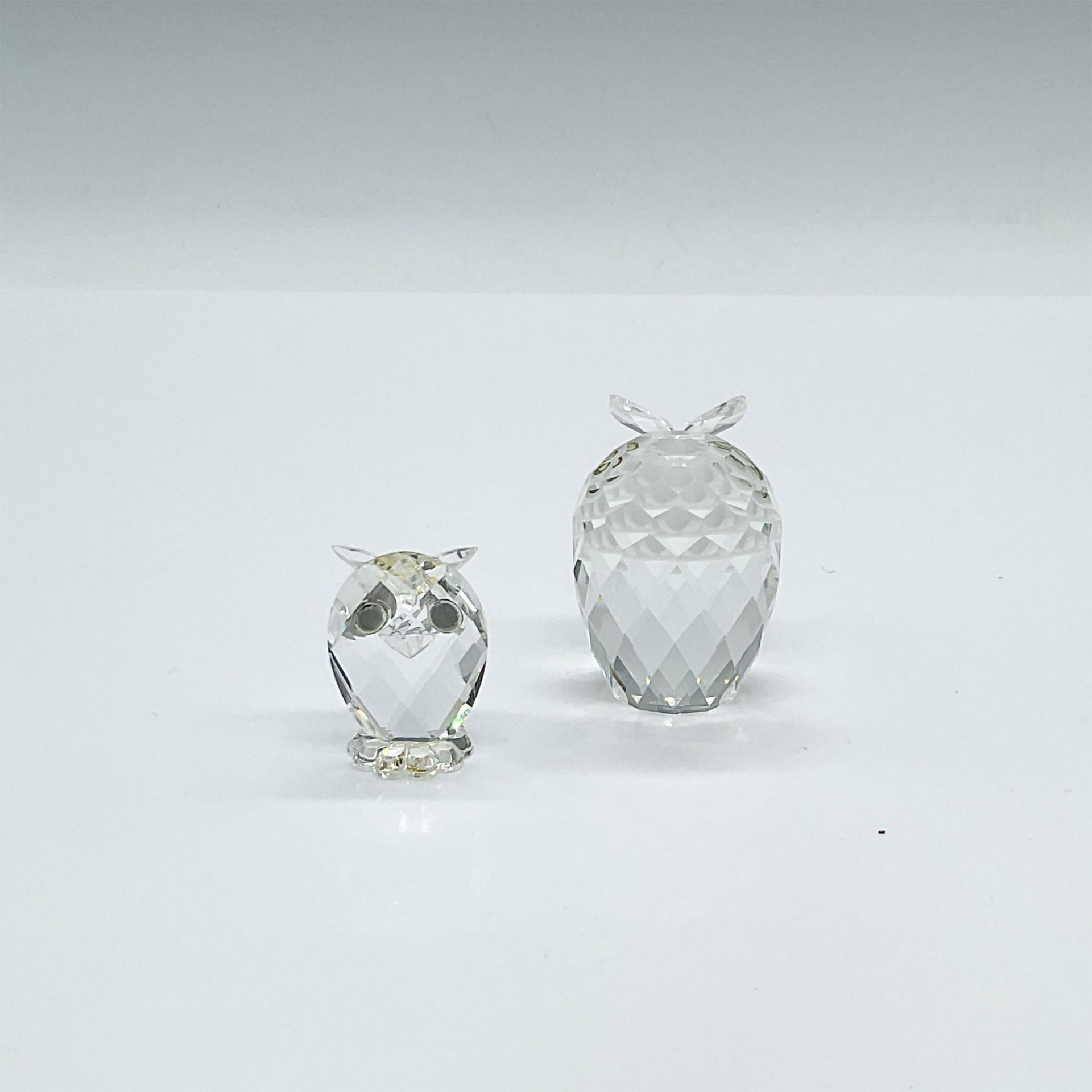 2pc Swarovski Crystal Figurines, Owls - Image 2 of 3