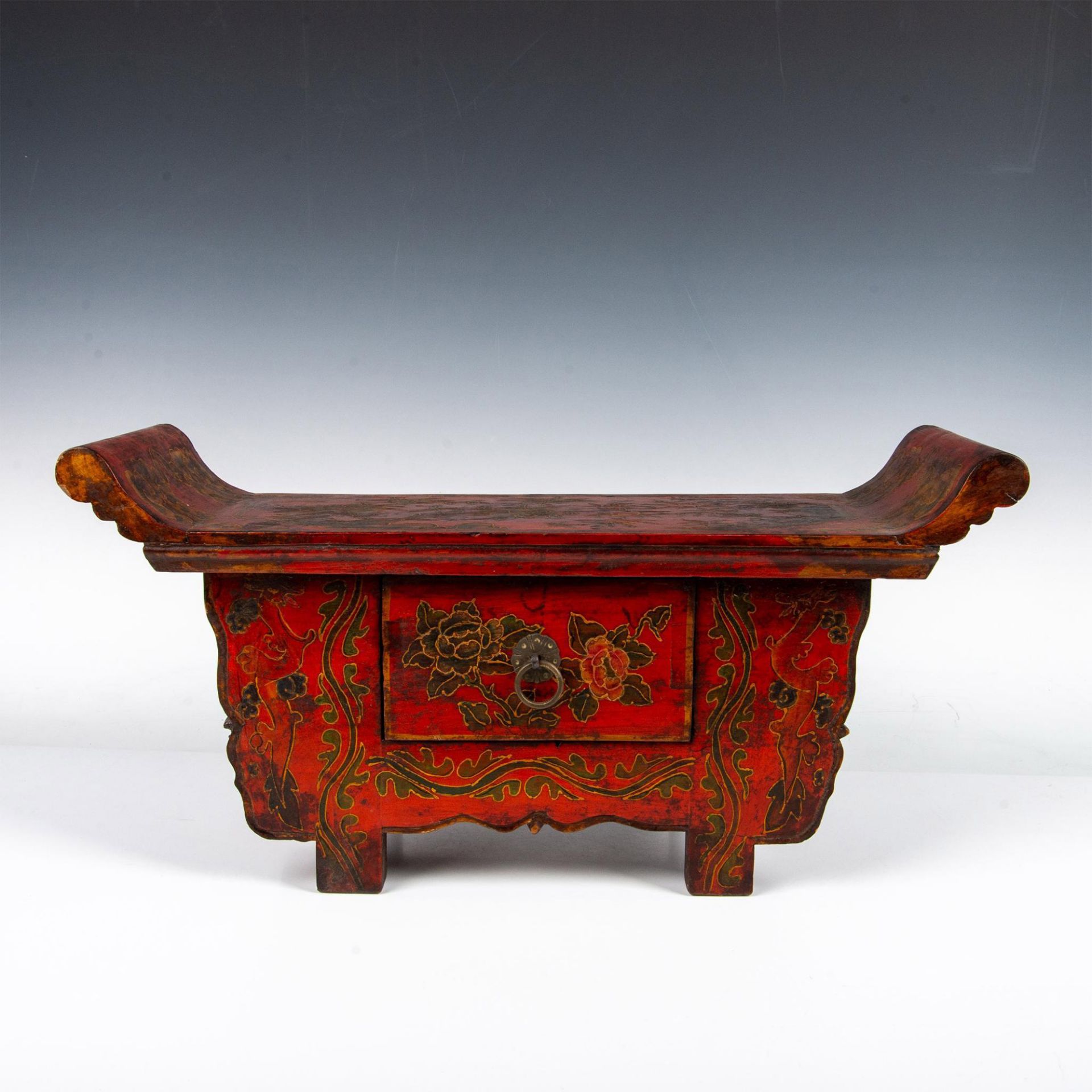 Chinese Petit Wood Altar Stand / Jewelry Chest