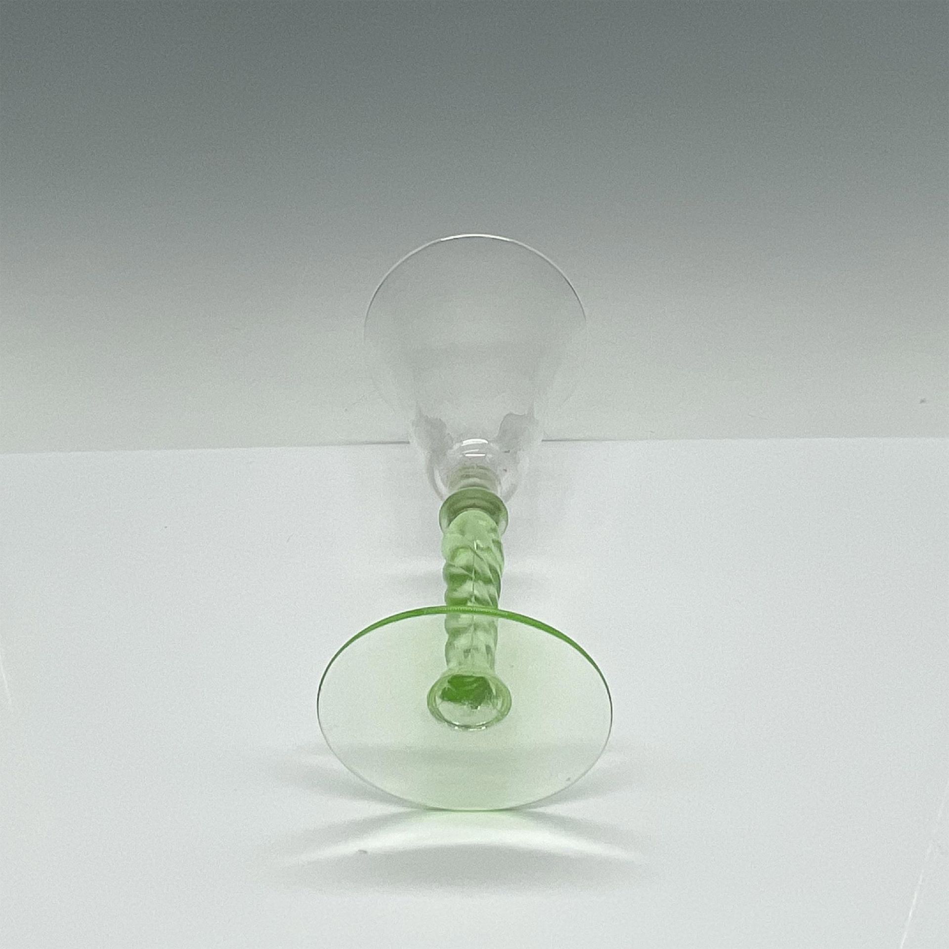 Uranium Glass Wine Glass - Image 3 of 3