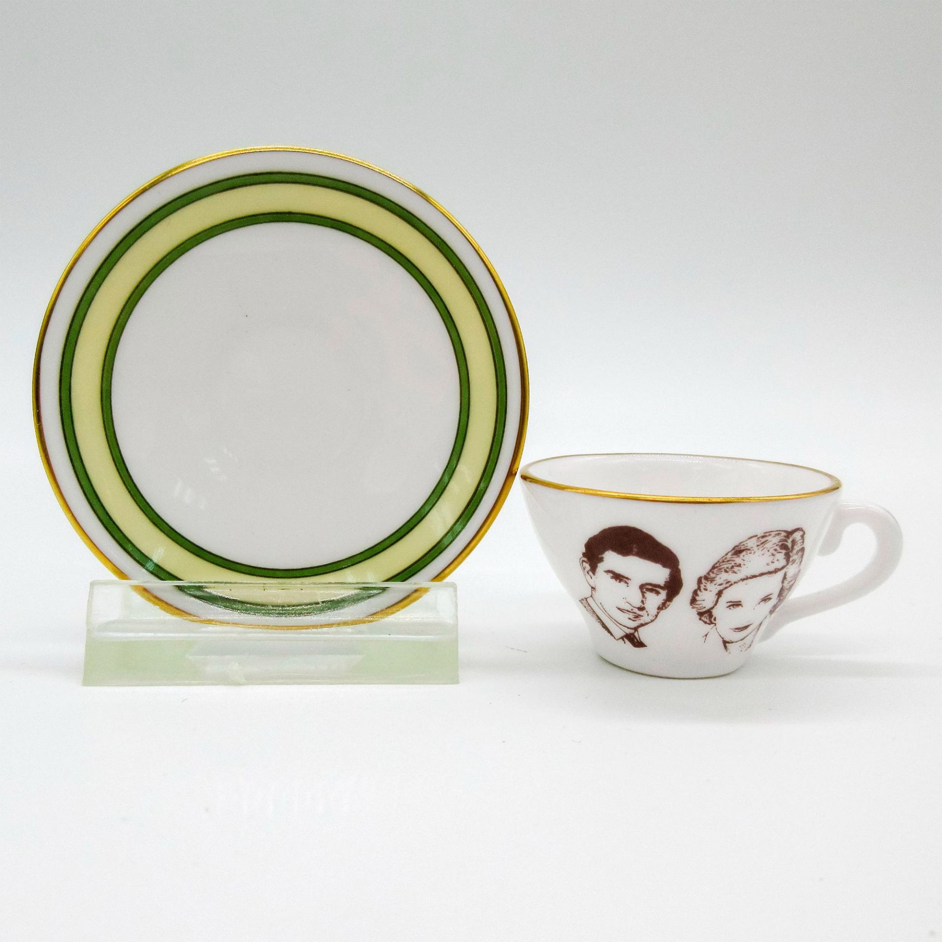 Caverswall Mini Royal 10th Anniversary Tea Cup and Saucer - Image 2 of 3
