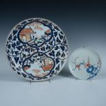 2pc Japanese Imari Porcelain Charger and Plate