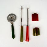 5pc Vintage Bakelite Kitchen Utensil Grouping