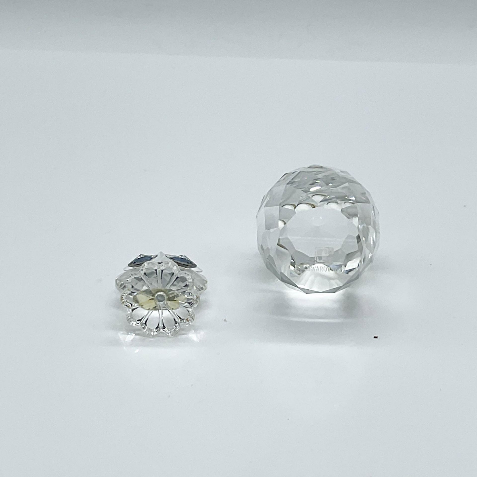 2pc Swarovski Crystal Figurines, Owls - Image 3 of 3