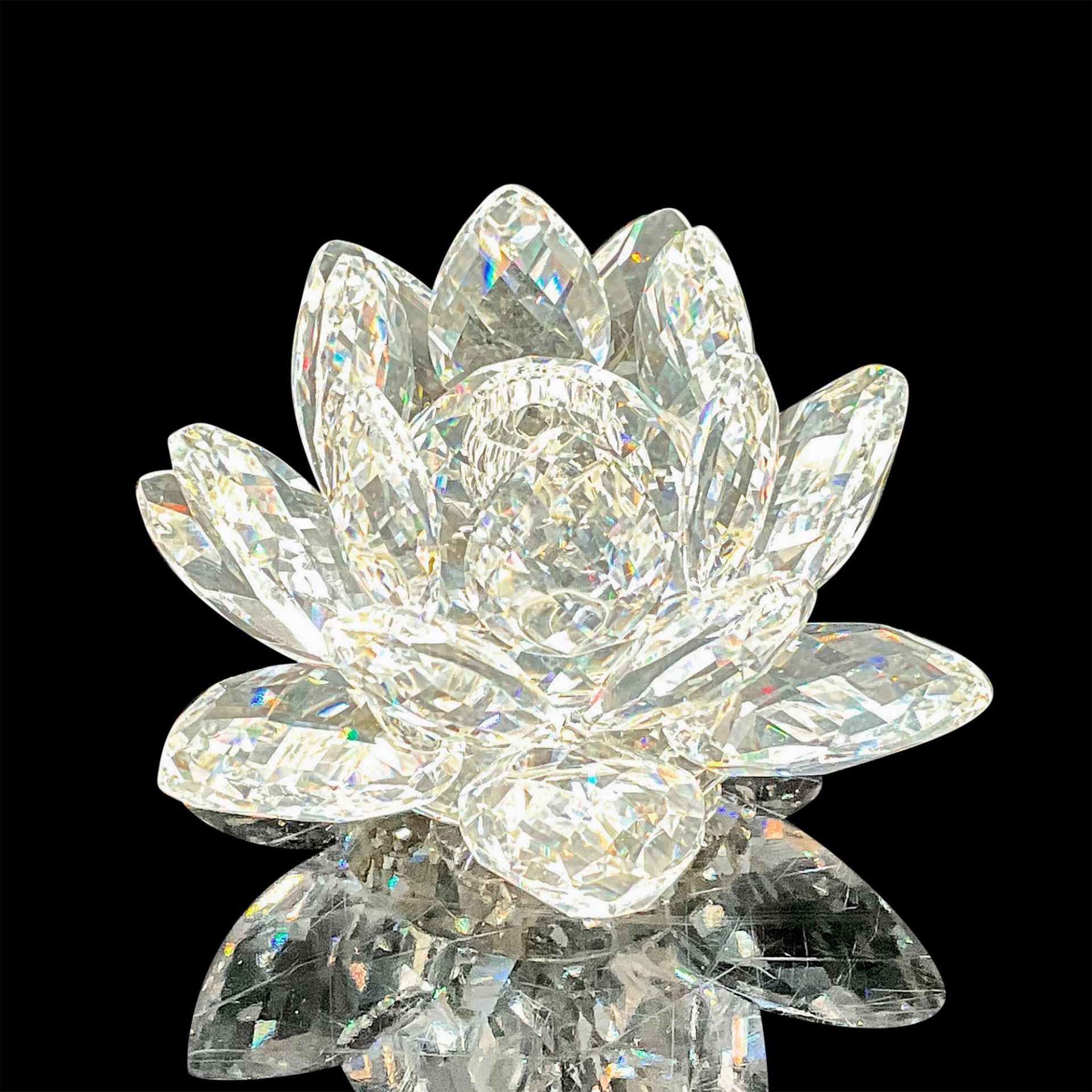 Swarovski Silver Crystal Candleholder, Waterlily - Bild 2 aus 3