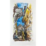 Chiam Gross (1904-1991) Lithograph, New England Street Scene, signed