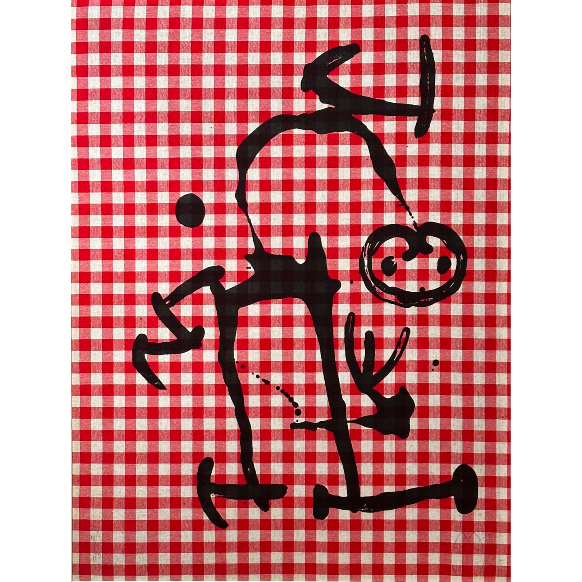 Joan Miro (Spanish, 1893-1983) Lithograph L'Illetre aux Carreaux Rouges, Signed - Image 3 of 5