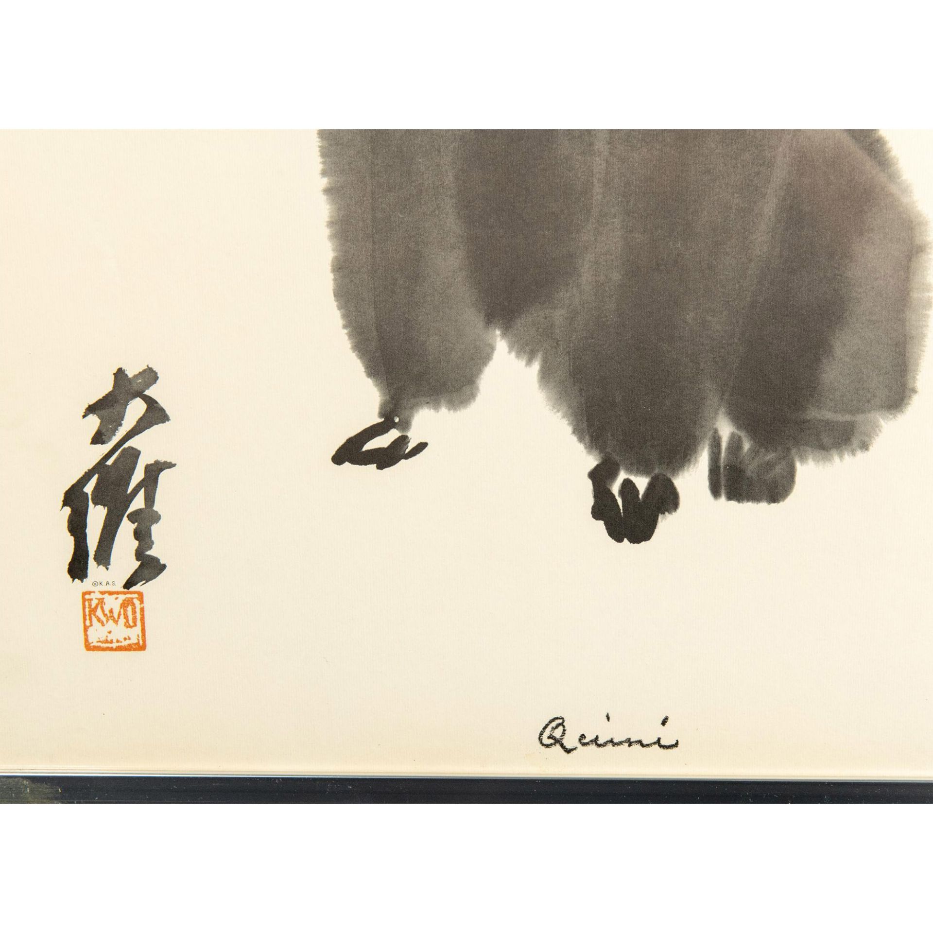 David Kwok, Monochrome Poster on Board, Qeini The Poodle - Bild 3 aus 4