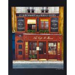 Andre Renoux (1939-2002), Serigraph, Cafe St. Honore, Signed