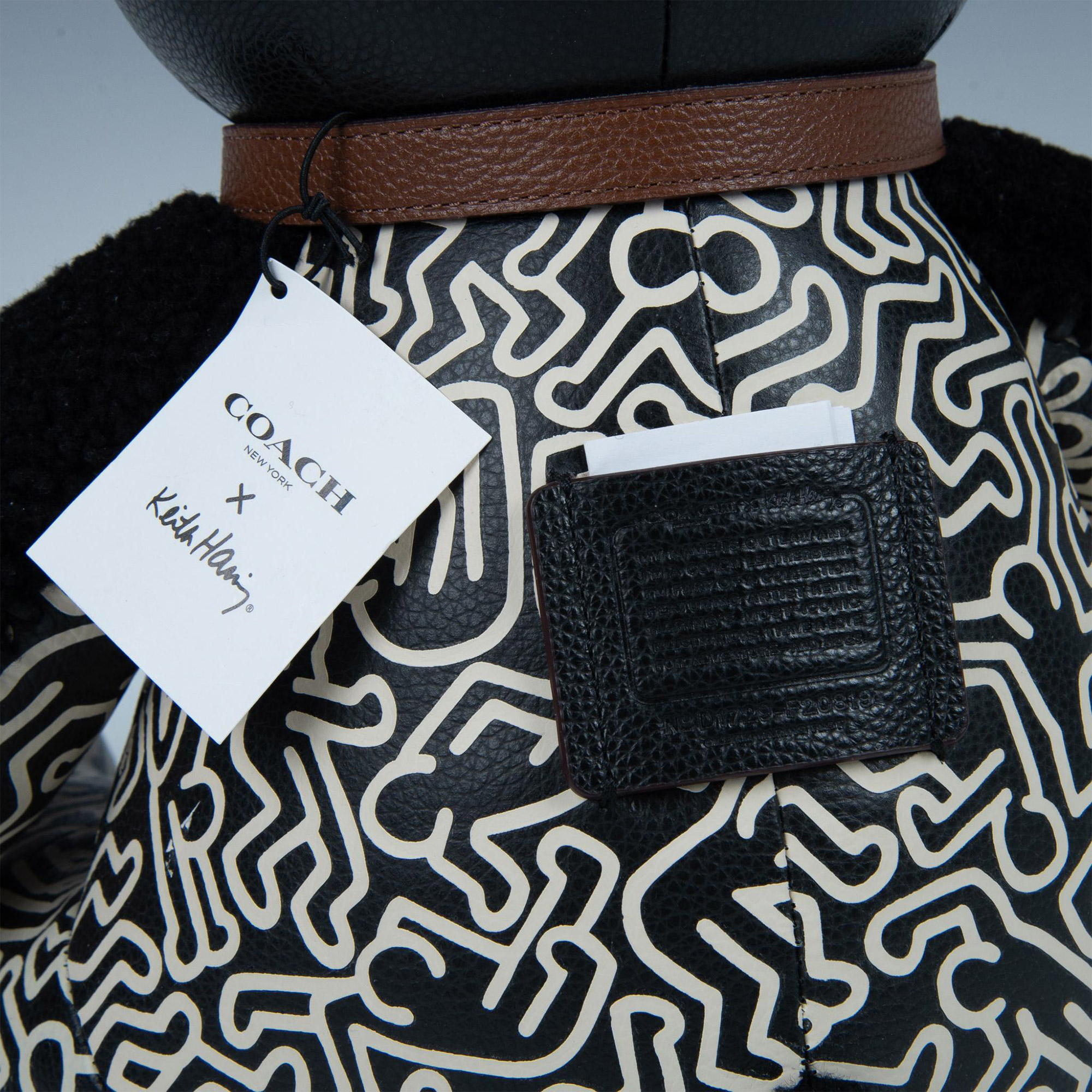 Coach Keith Haring Collaboration Plush Leather Teddy Bear - Image 7 of 8