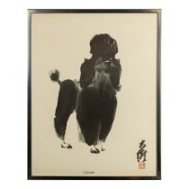 David Kwok, Monochrome Poster on Board, Coco The Poodle