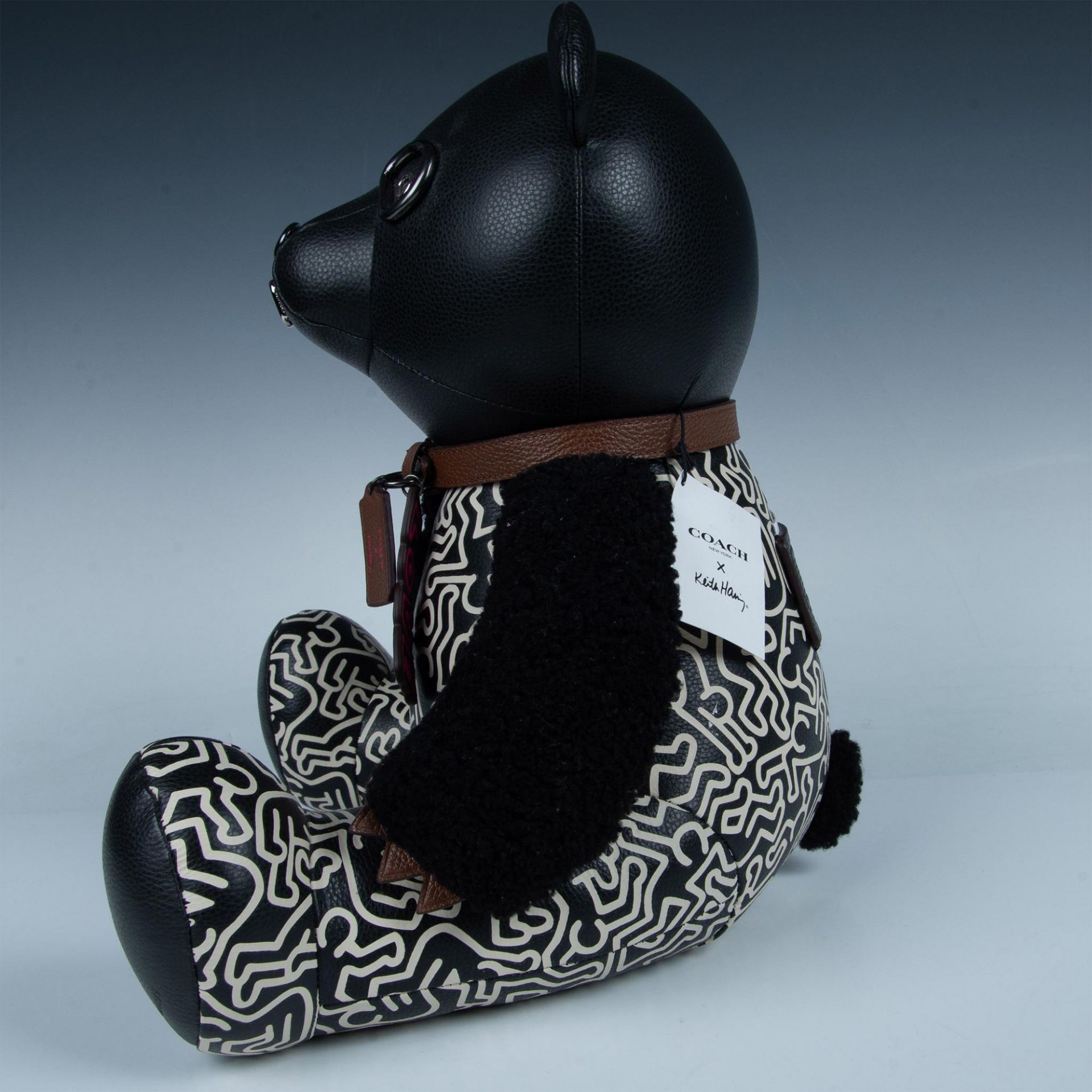 Coach Keith Haring Collaboration Plush Leather Teddy Bear - Bild 8 aus 8
