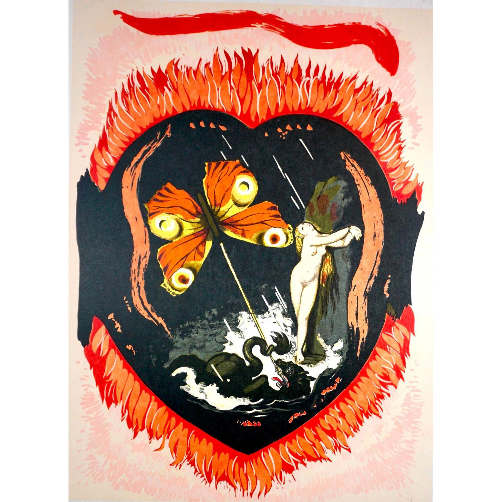Salvador Dali (Spanish, 1904-1989) Lithograph Triumph of Love Le Triomphe, signed - Image 2 of 4