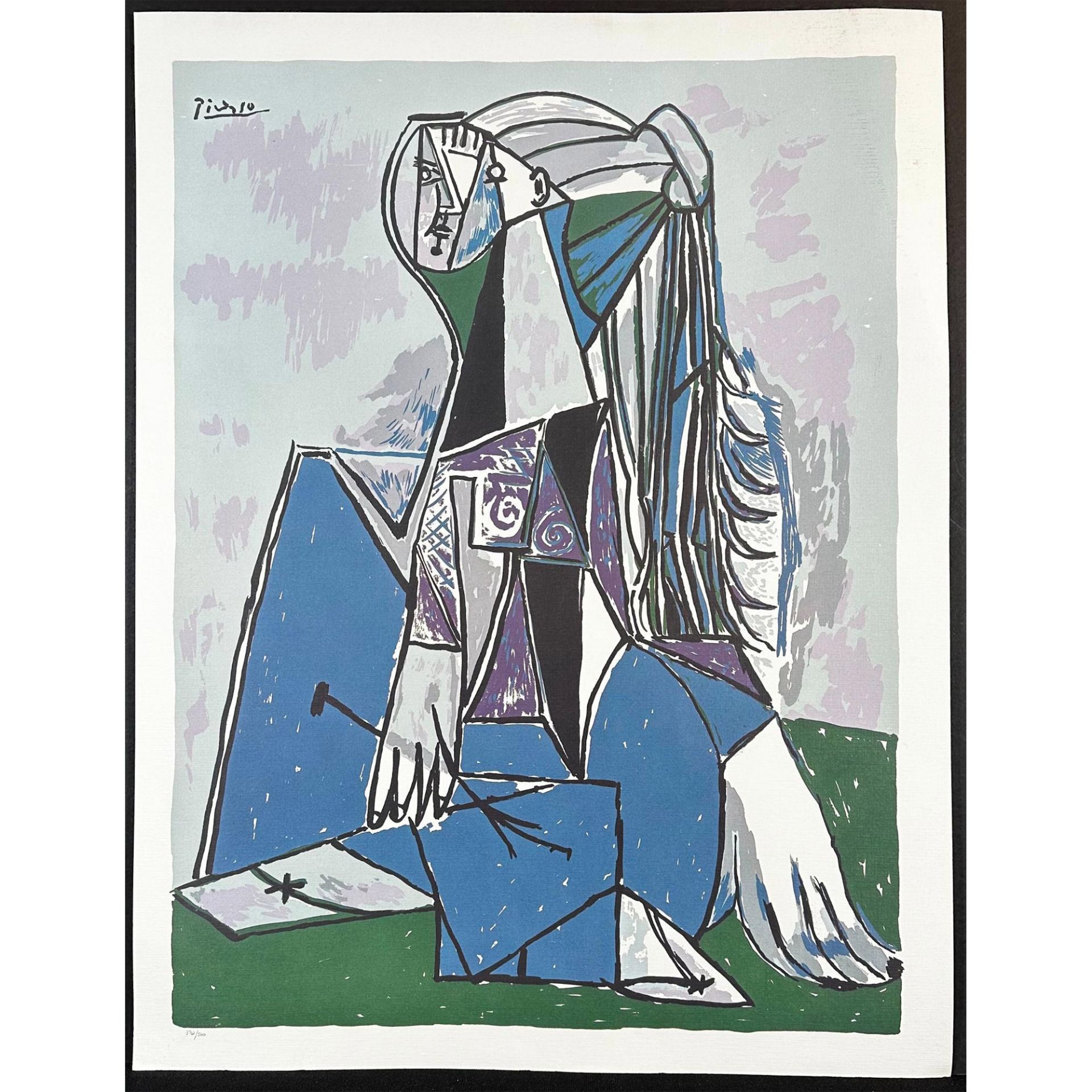 Pablo Picasso (Spanish, 1881-1973) Recreation in a limited edition Lithograph, Untitled, Facsimile S