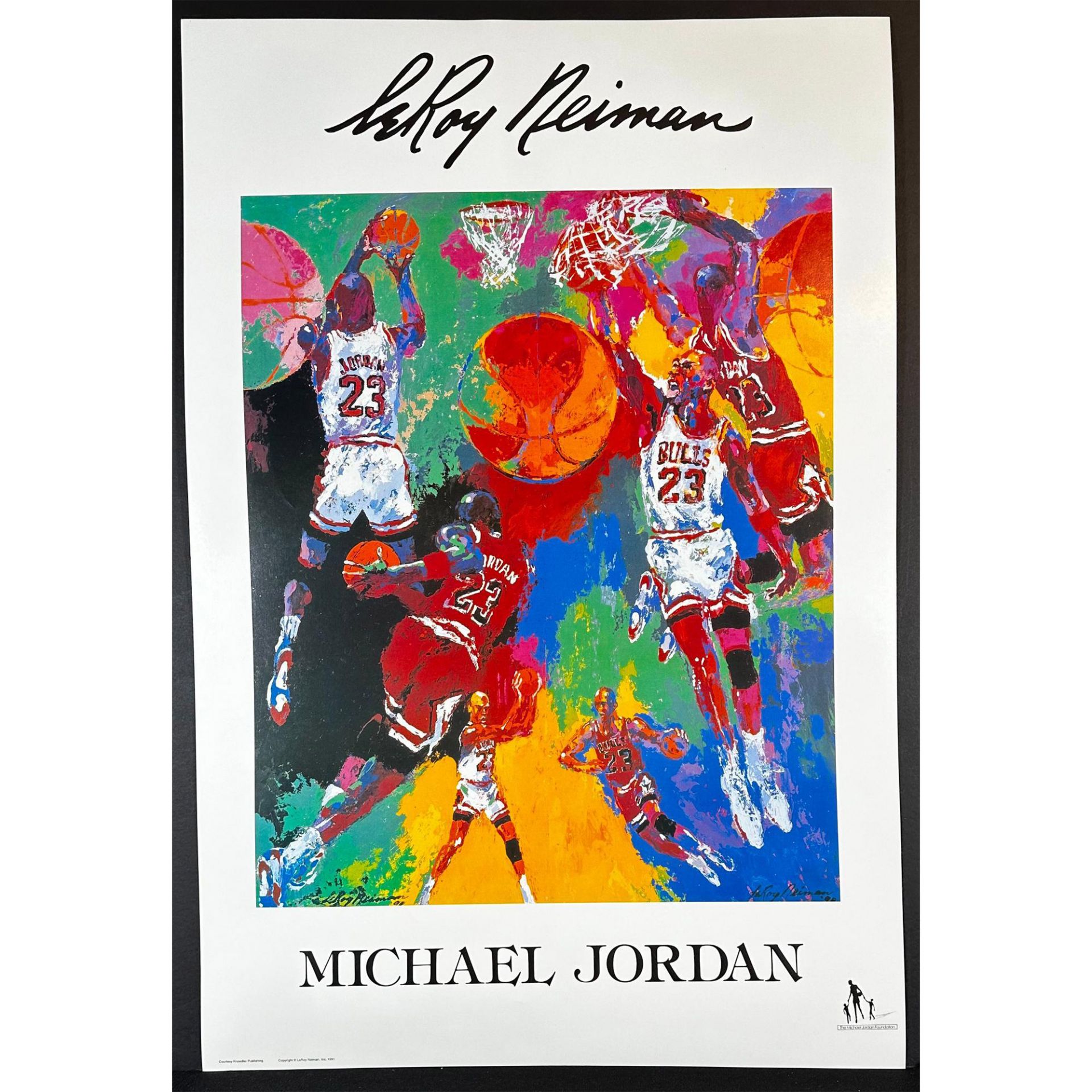 Leroy Neiman (1921-2012) Poster, Michael Jordan, Not Signed