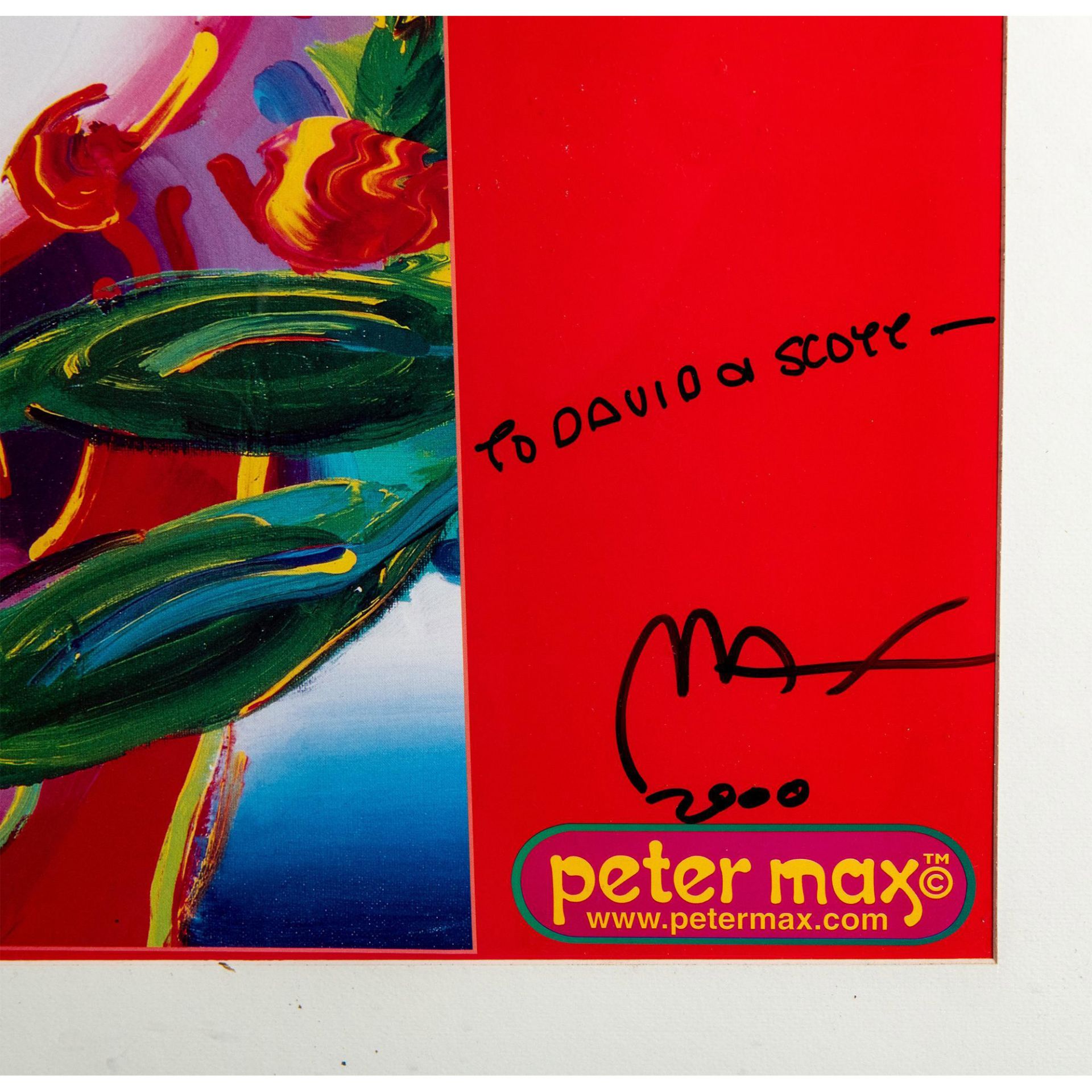 Peter Max (American, b. 1937) Original Ink Drawing on Poster Base, Signed - Image 3 of 7