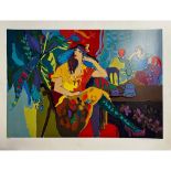 Isaac Maimon (Israel) 1951 Serigraph Table for One, signed