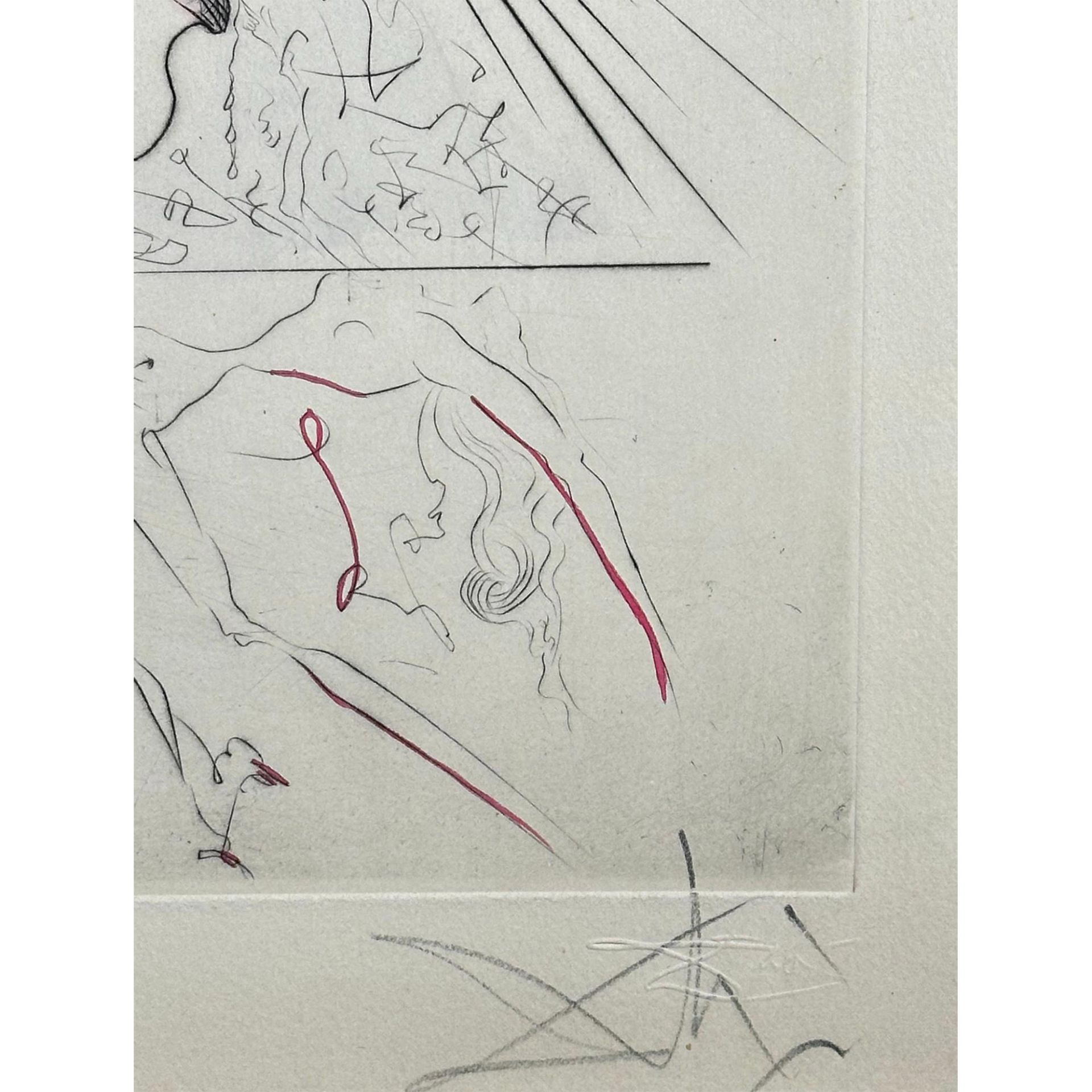 Salvador Dali (Spanish, 1904-1989) Etching La Venus aux Fourrures The Head, signed - Image 2 of 3