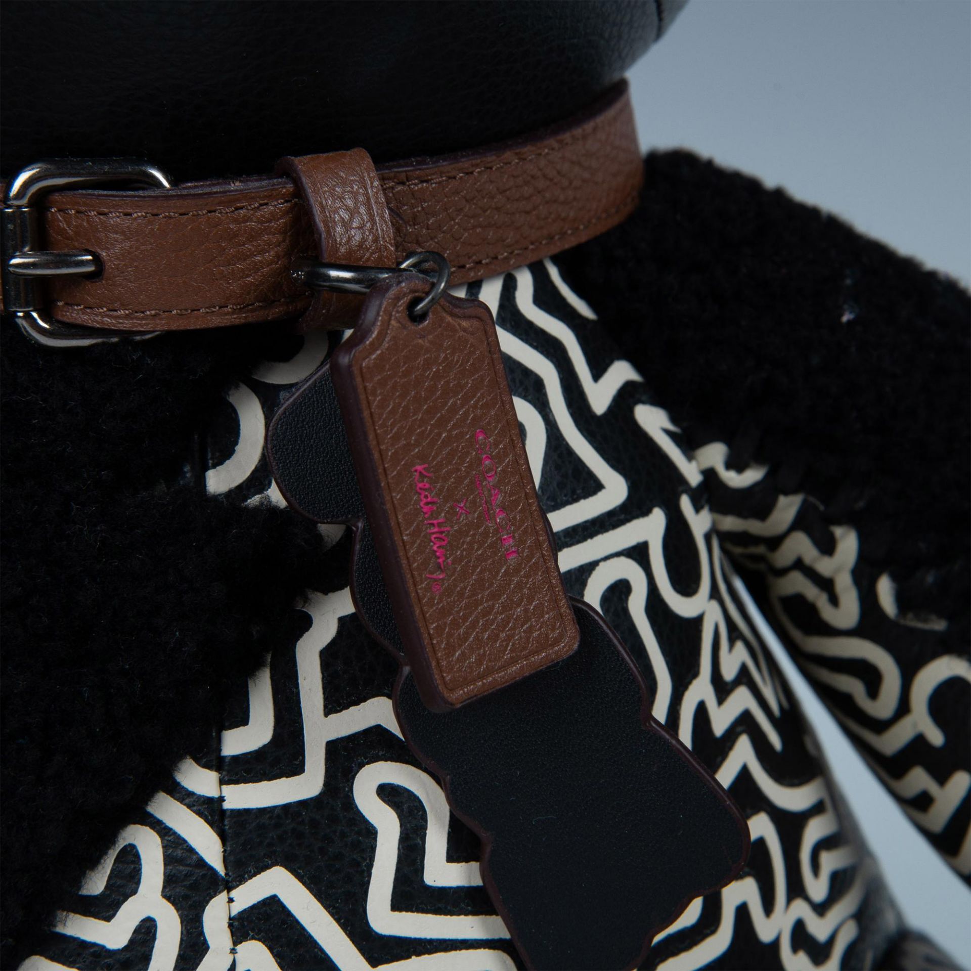 Coach Keith Haring Collaboration Plush Leather Teddy Bear - Bild 3 aus 8