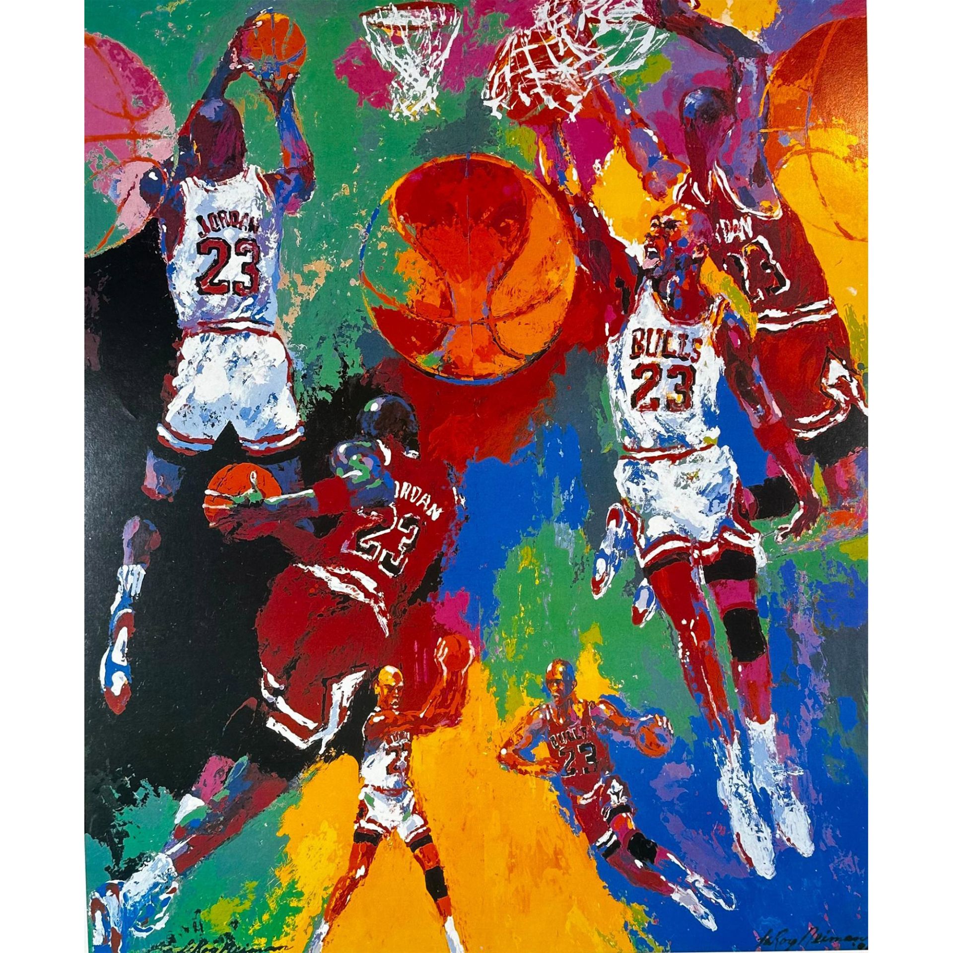 Leroy Neiman (1921-2012) Poster, Michael Jordan, Not Signed - Image 2 of 4