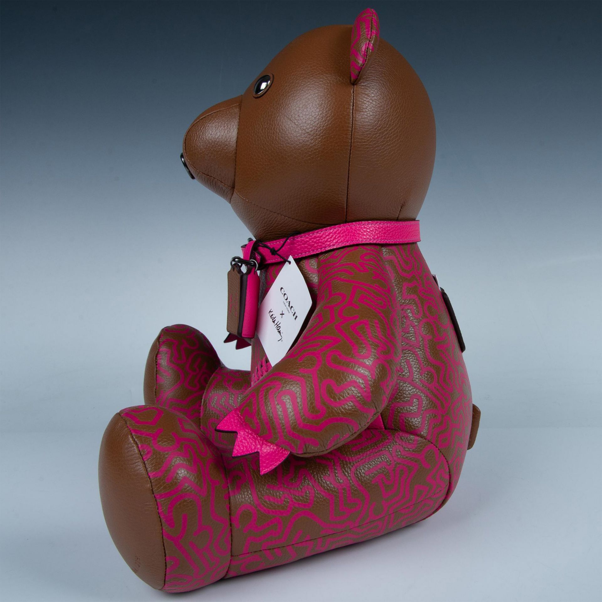 Coach Keith Haring Collaboration Plush Leather Teddy Bear - Image 4 of 7