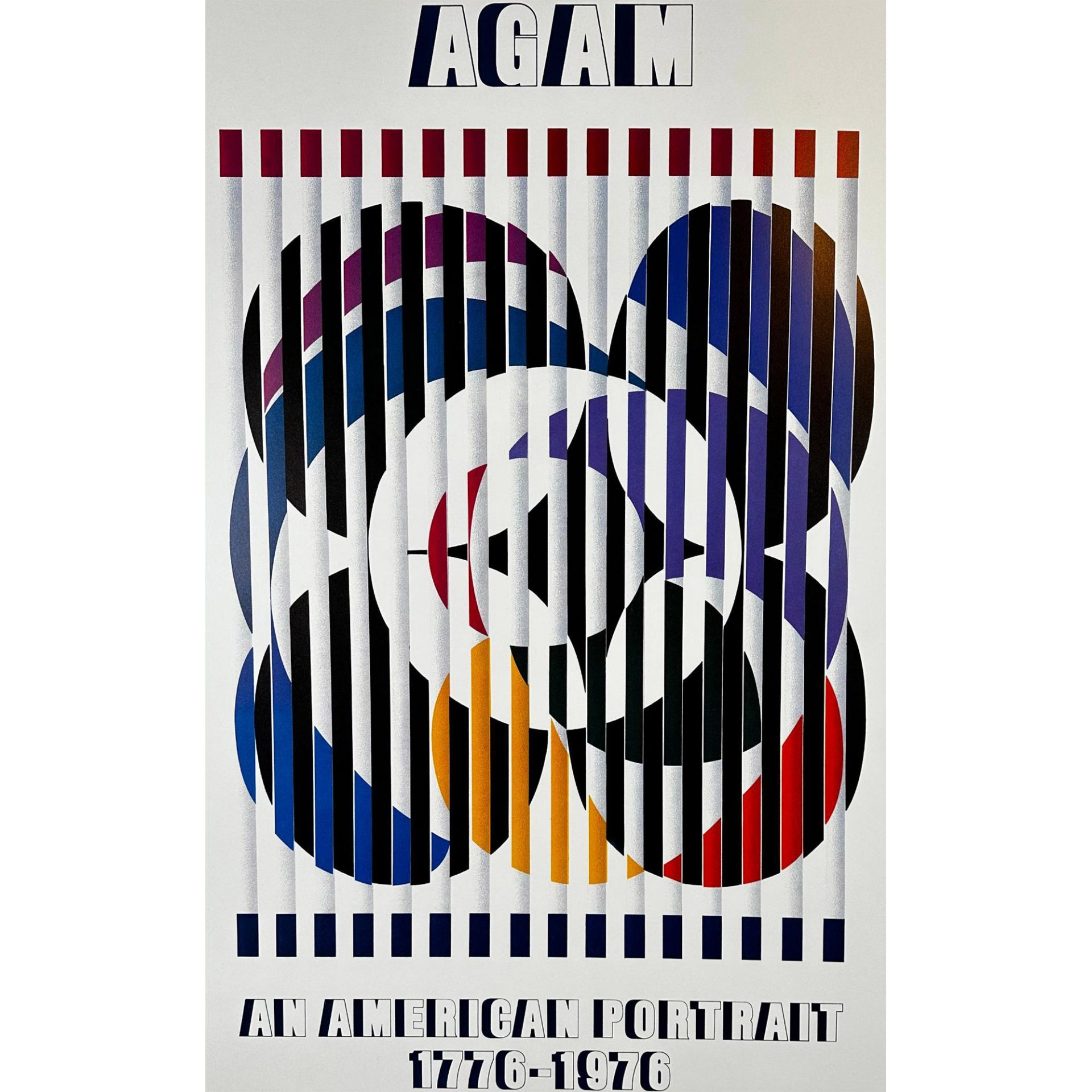 Yaacov Agam (Israeli, b. 1928) Poster, An American Portrait - Image 2 of 3