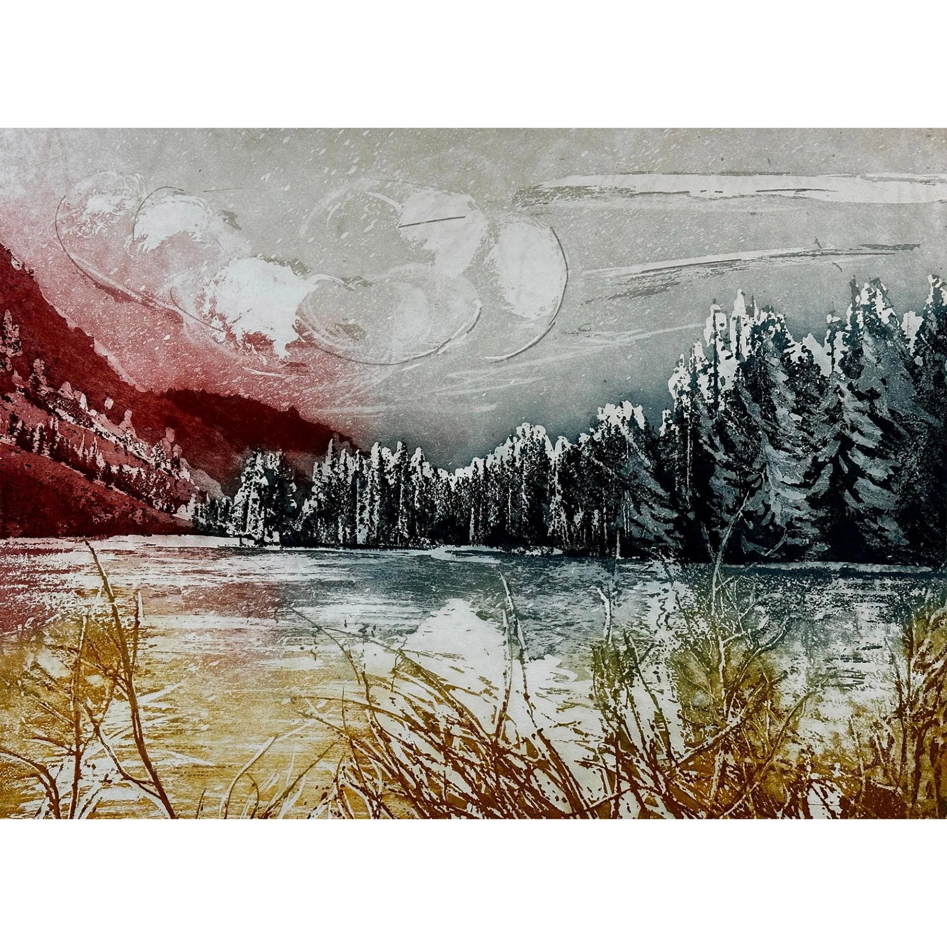 Irmgard Etching, Valley Lake Signed - Image 2 of 5