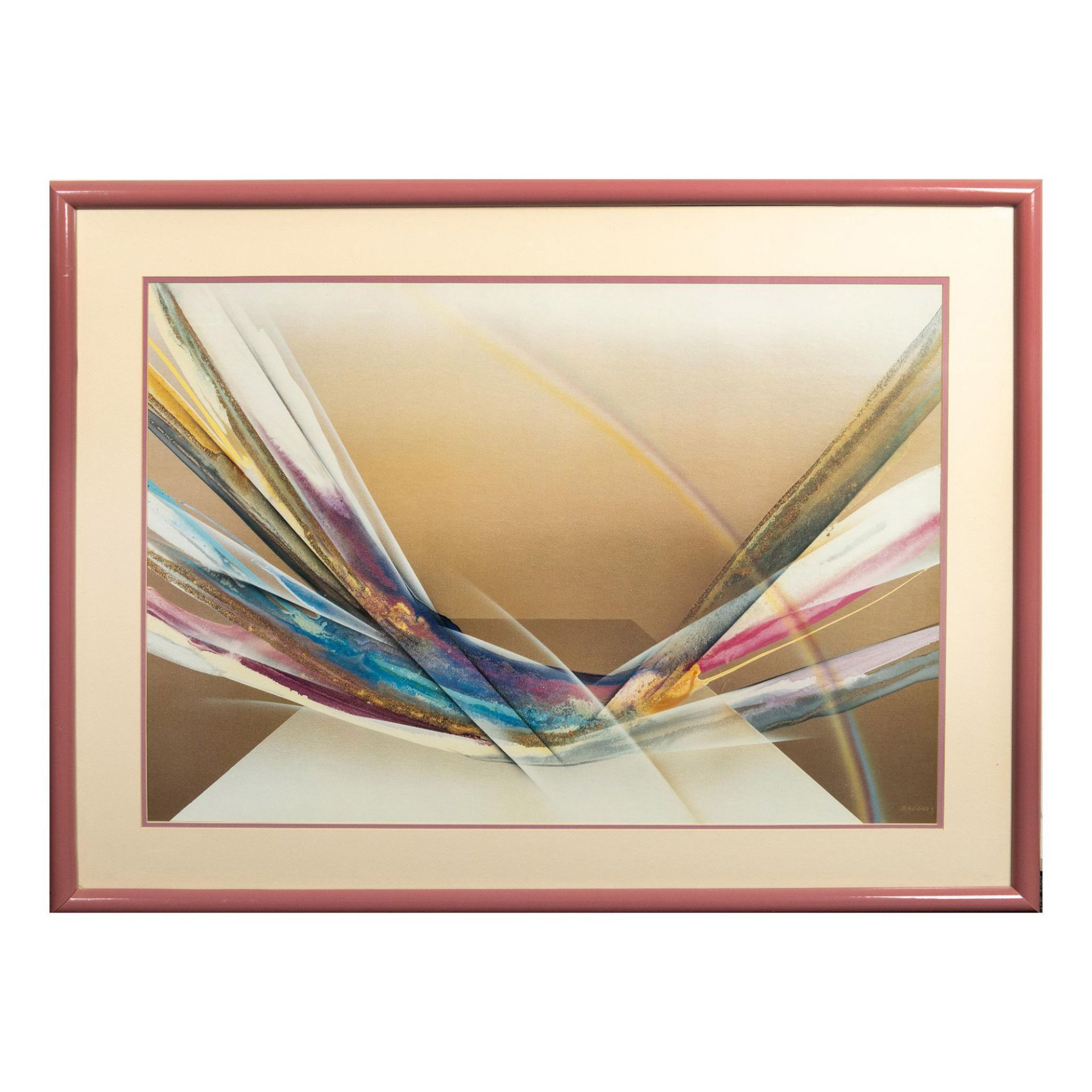 Elba Alvarez, Large Color Abstraction Silkscreen on Paper