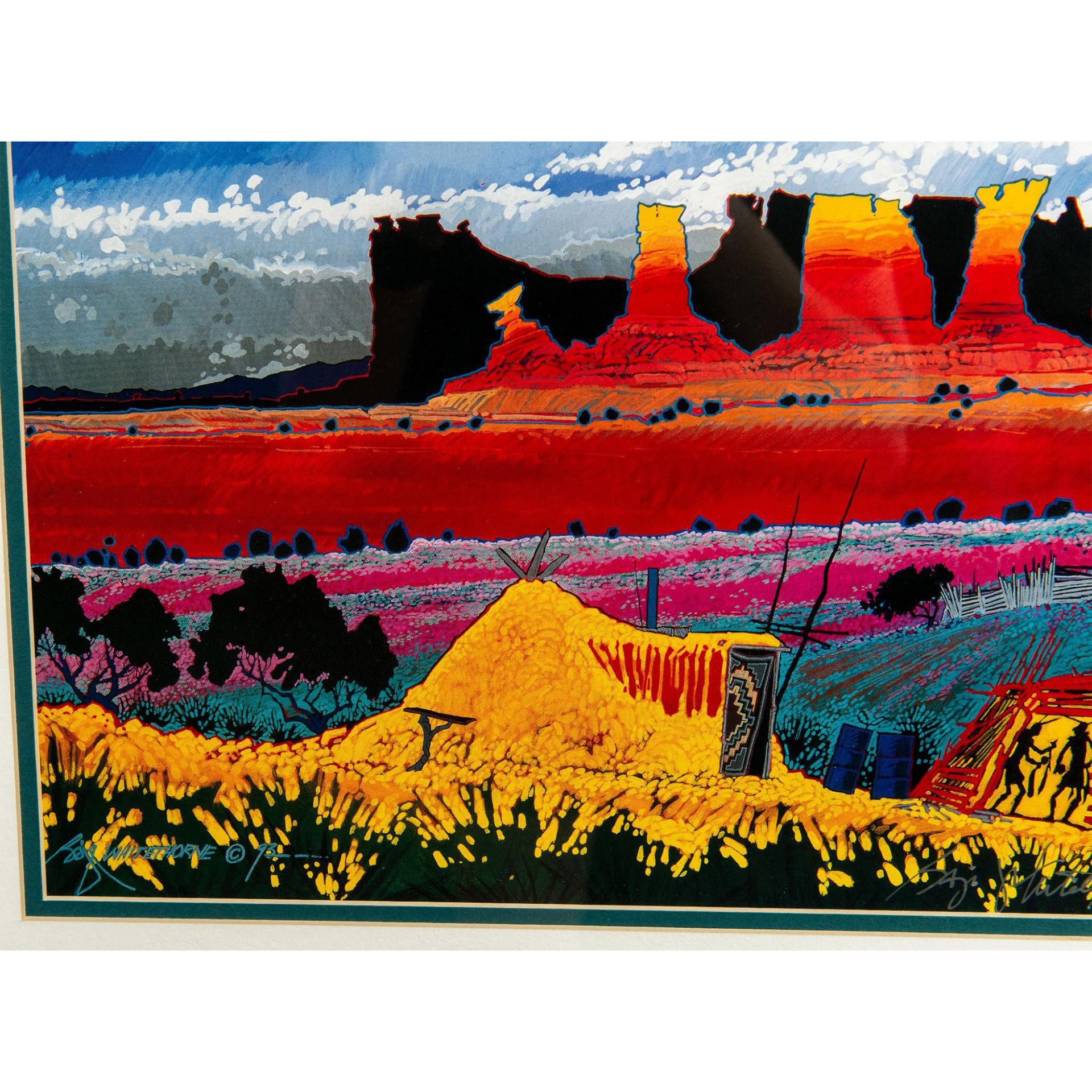 Baje Whitethorne, Navajo Color Lithograph on Paper, Signed - Bild 4 aus 5