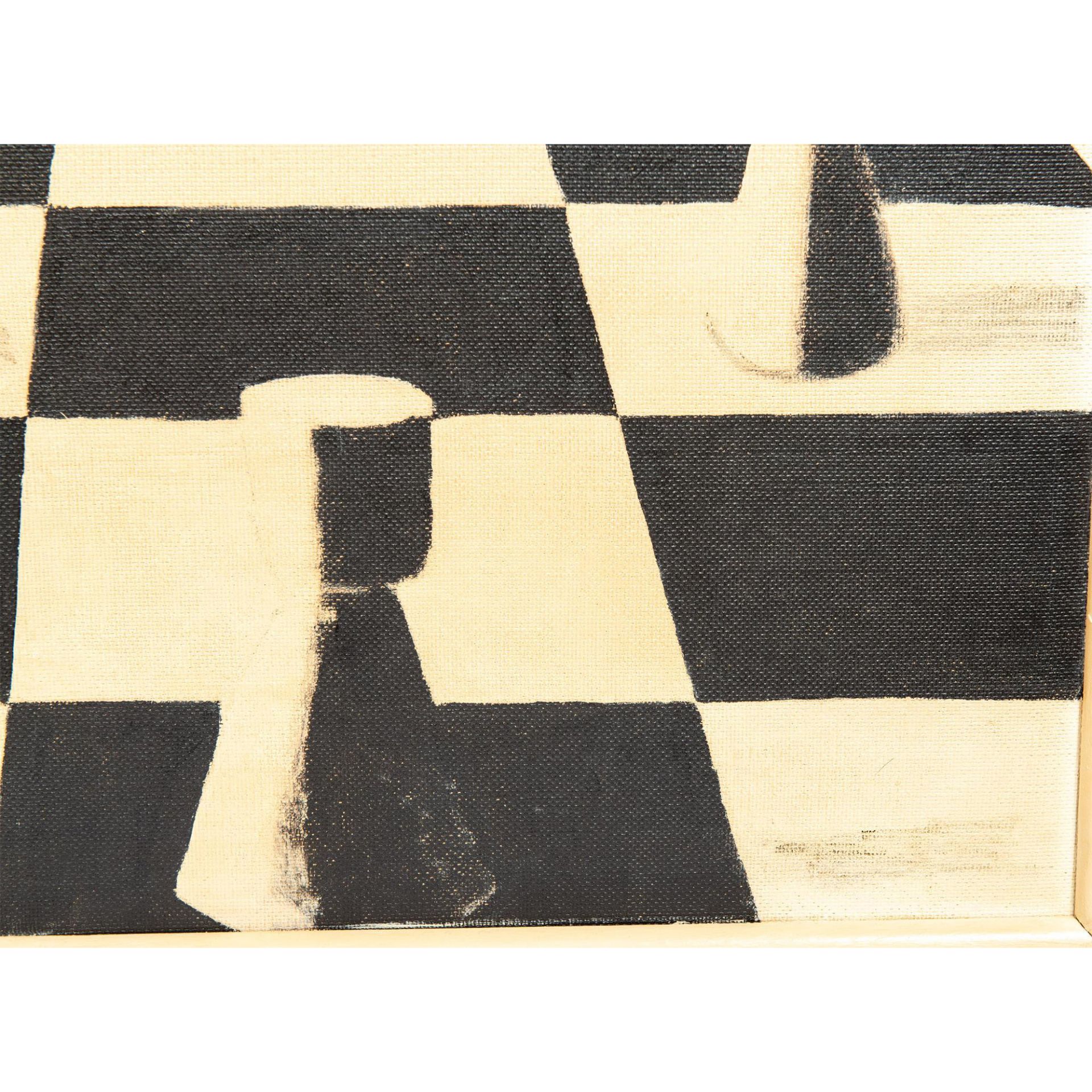 Lew Wolfson, Original Surrealist Oil on Canvas, Chess Signed - Bild 3 aus 7