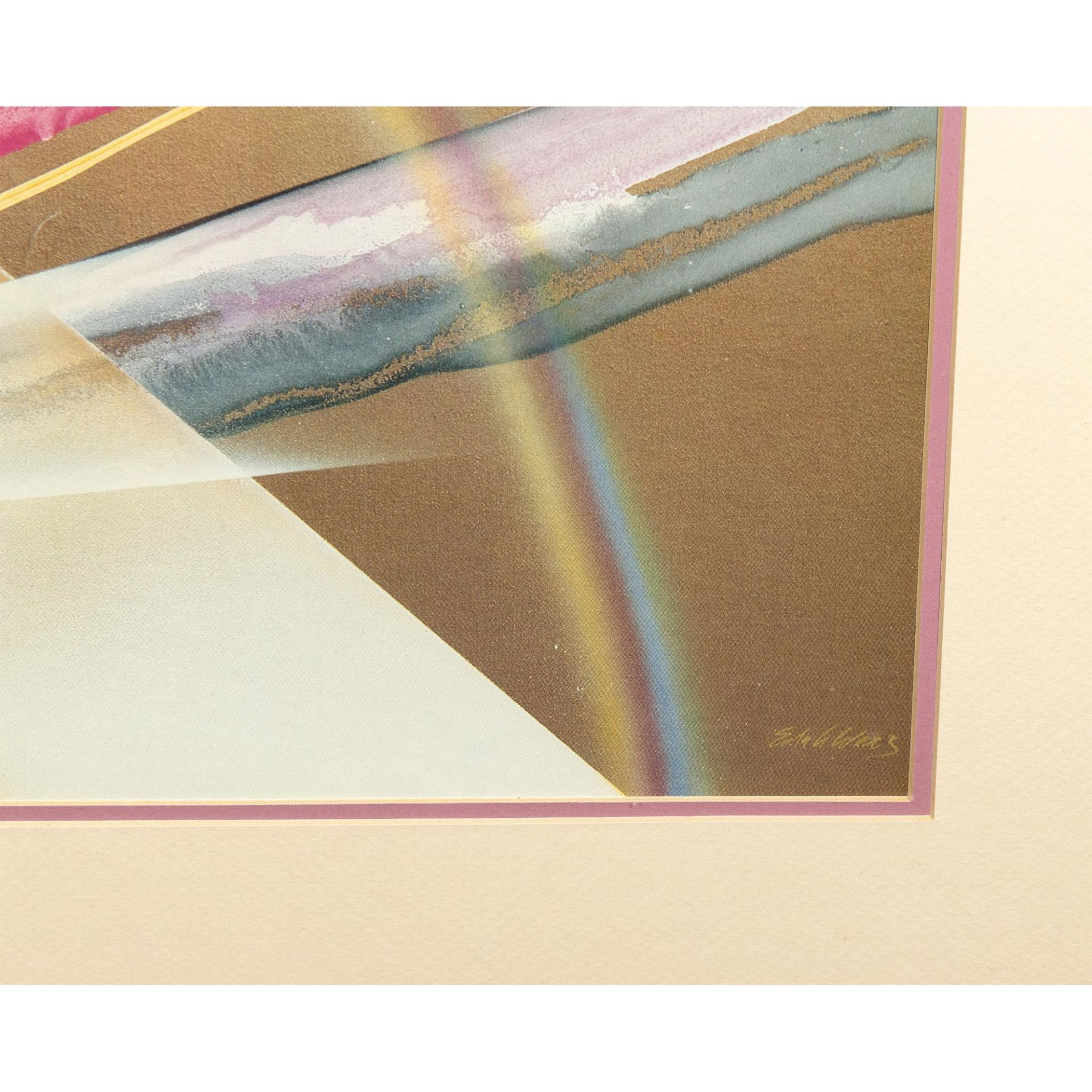 Elba Alvarez, Large Color Abstraction Silkscreen on Paper - Image 3 of 6